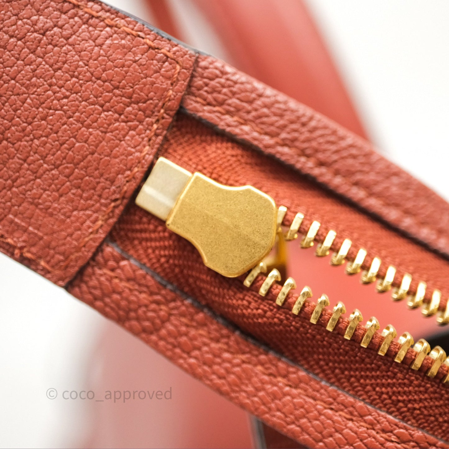 Celine Mini Belt Bag Brick Red Grained Goatskin Gold Hardware