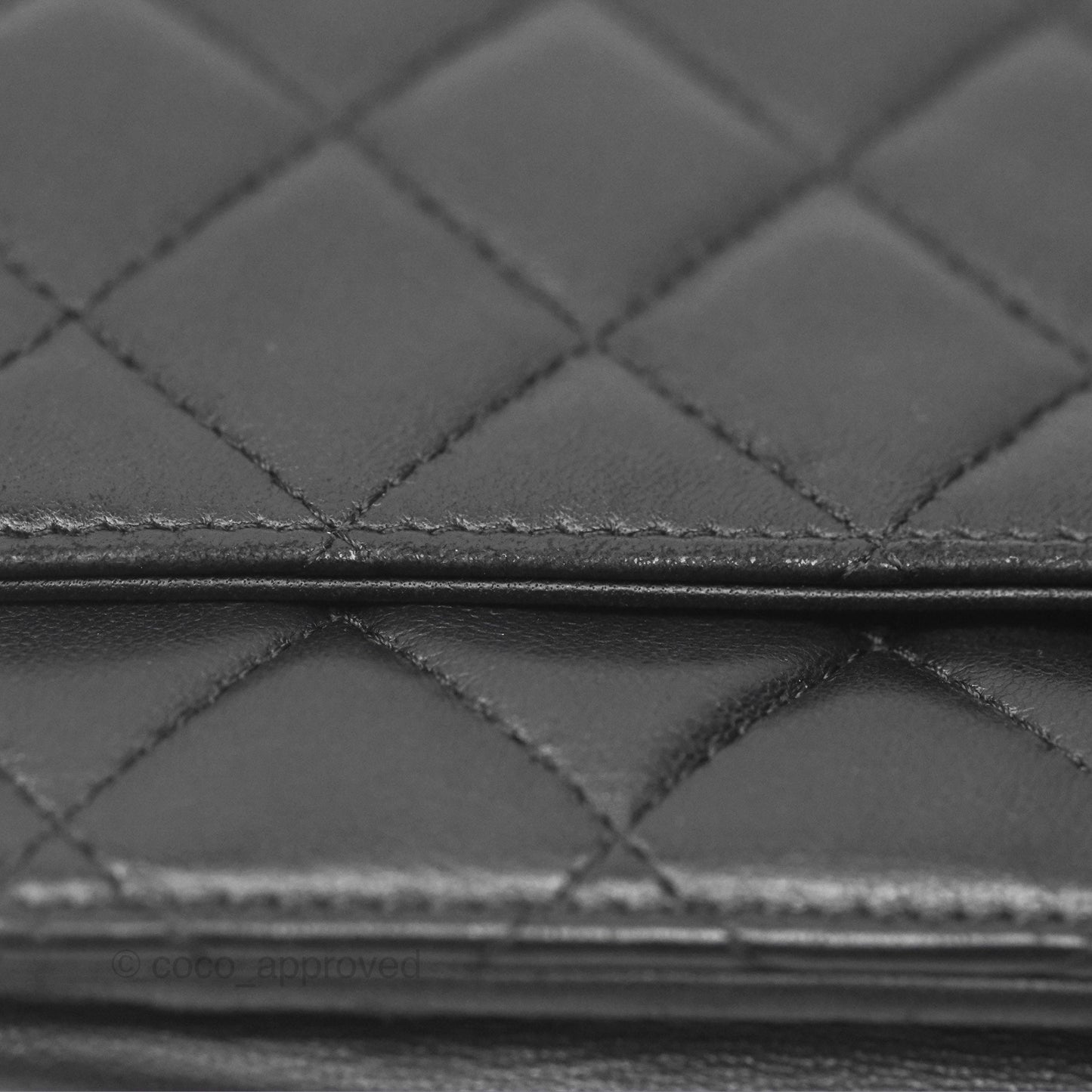 Chanel Quilted Wallet on Chain WOC Black Lambskin Palladium Hardware