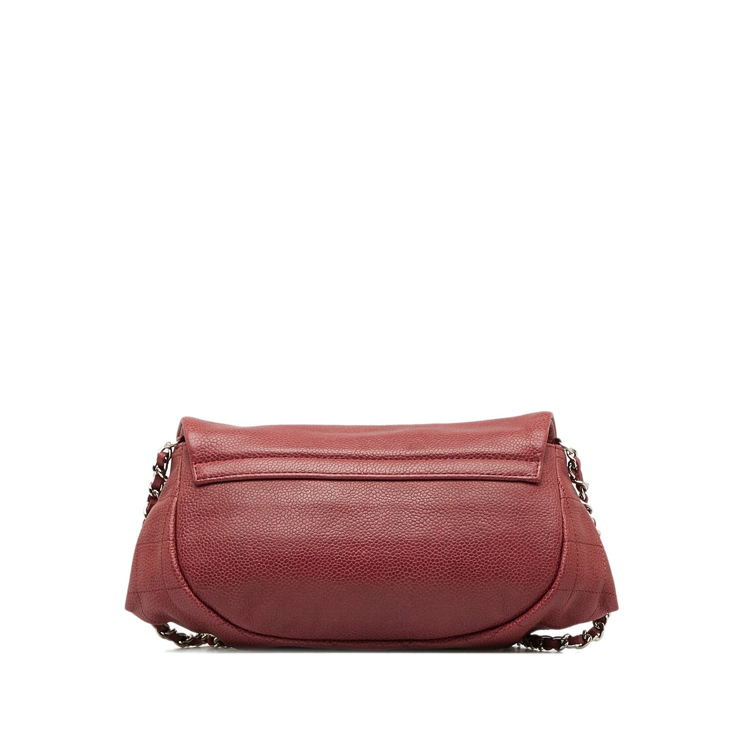 CHANEL Caviar CC Half Moon Flap Crossbody Bag