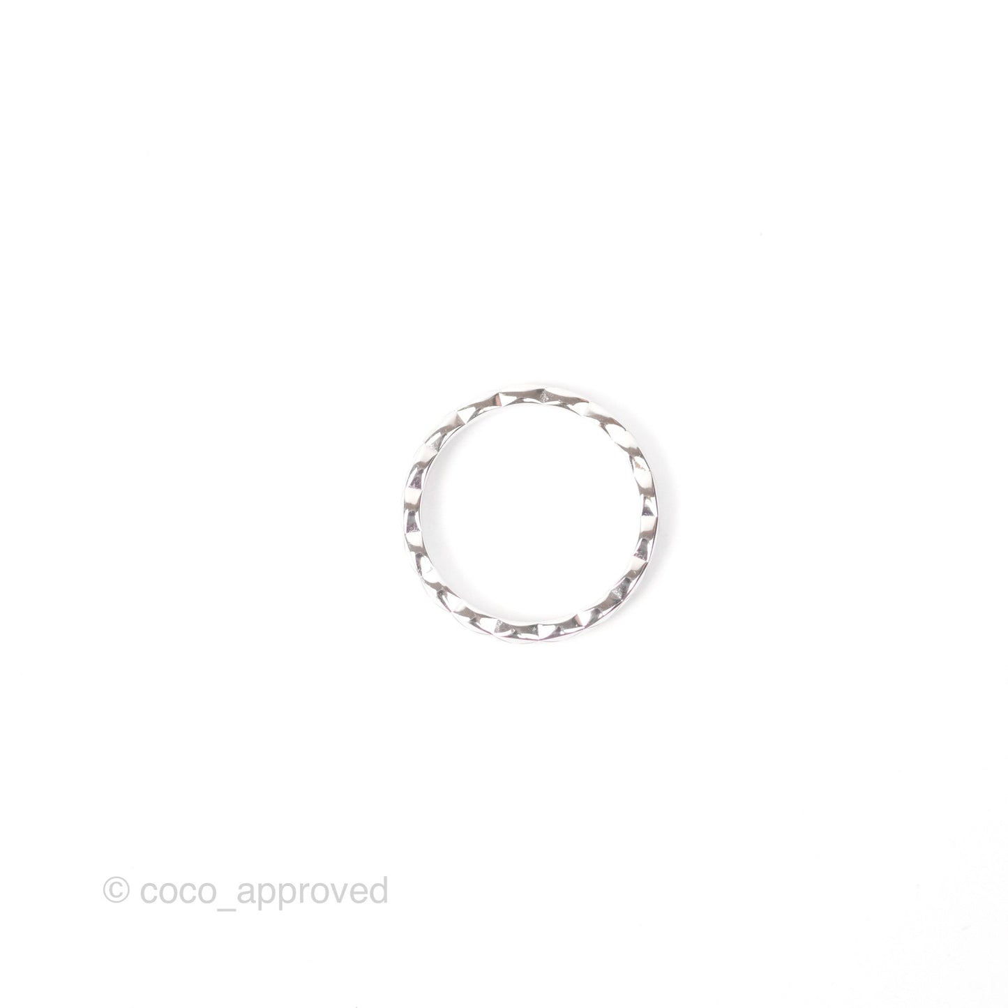 Chanel Coco Crush Ring 18K White Gold Mini Version Size 50