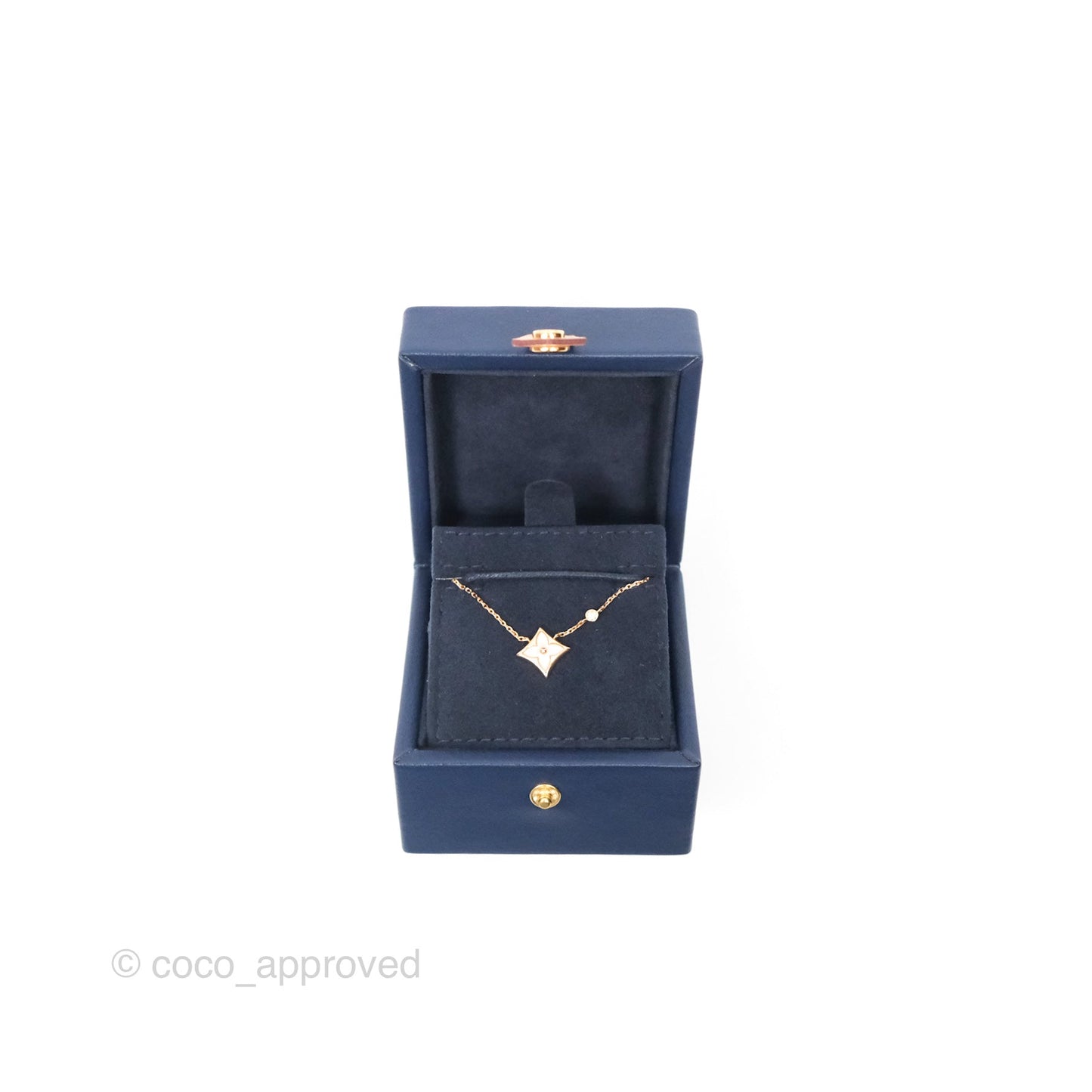 Louis Vuitton Colour Blossom BB Star Pendant Necklace Pink Gold White Mother-of-Pearl & Diamond