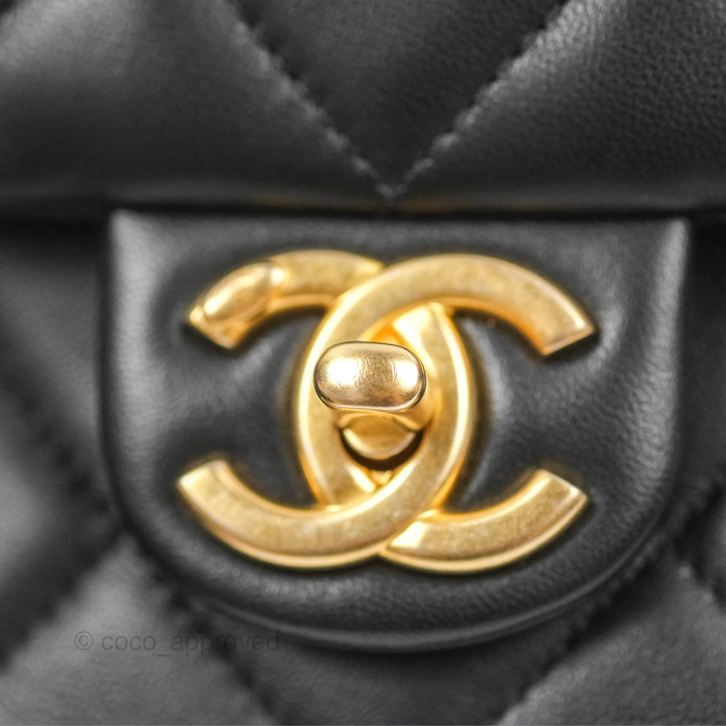 Chanel Quilted My Perfect Mini With Pearl Black Lambskin Gold Hardware