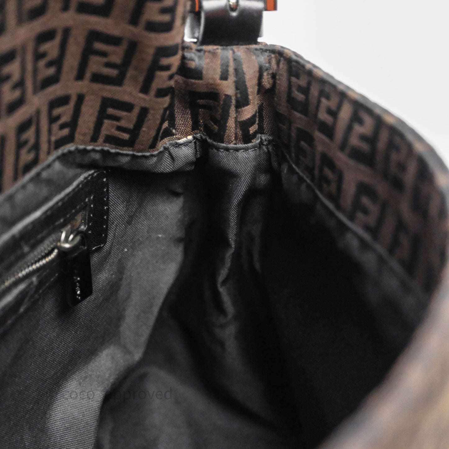 Fendi Vintage Mamma Baguette Bag Zucchino Dark Brown/ Black