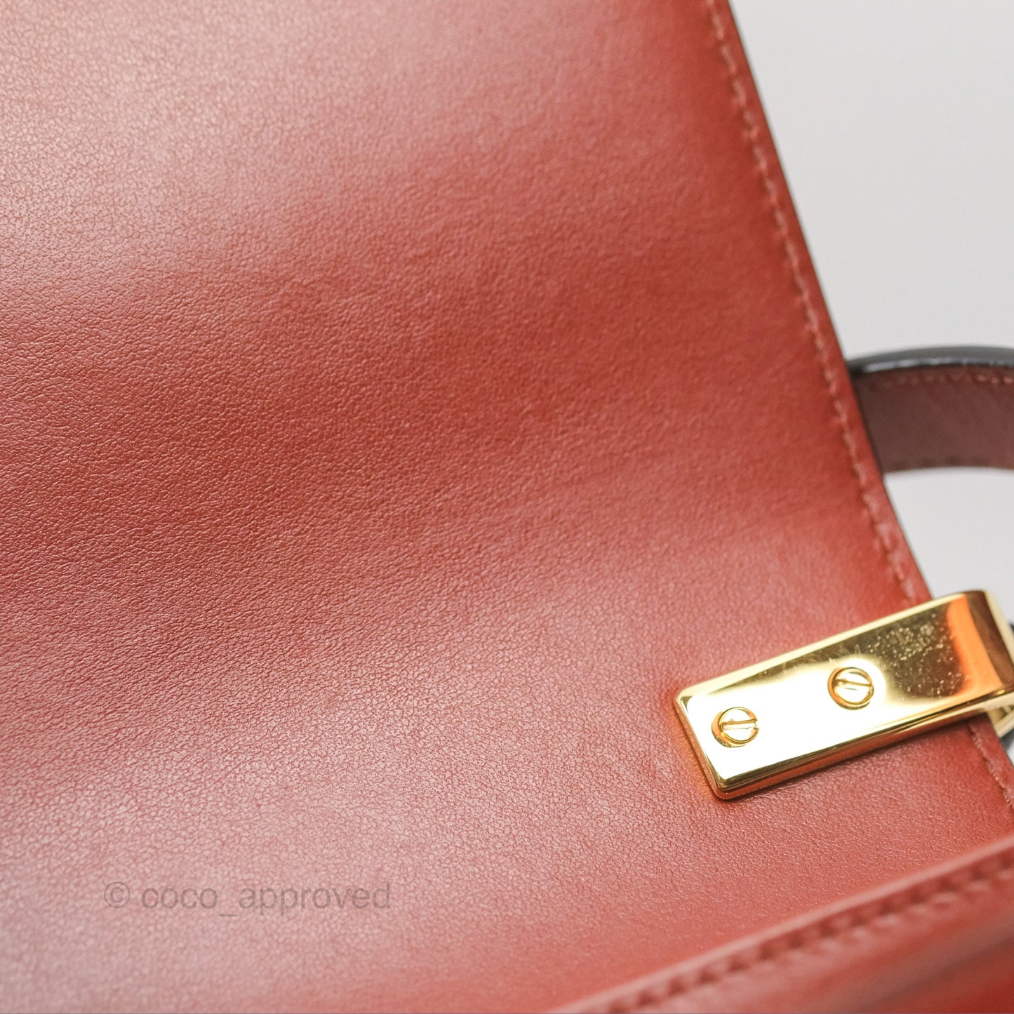 Chloé Mini C Bag Sepia Brown Shiny/Suede Calfskin