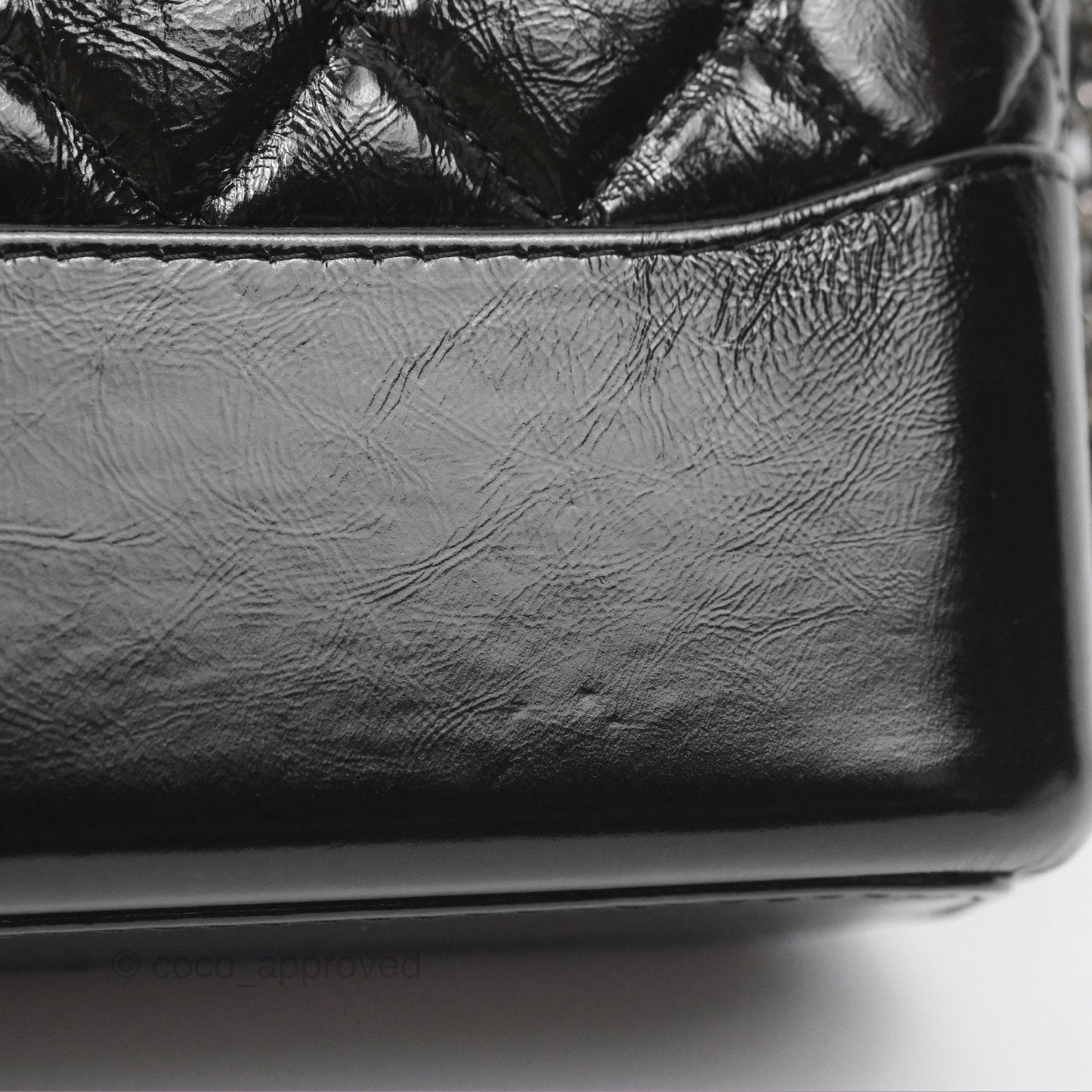Chanel New Medium Gabrielle Hobo Quilted Black Glazed Aged Calfskin