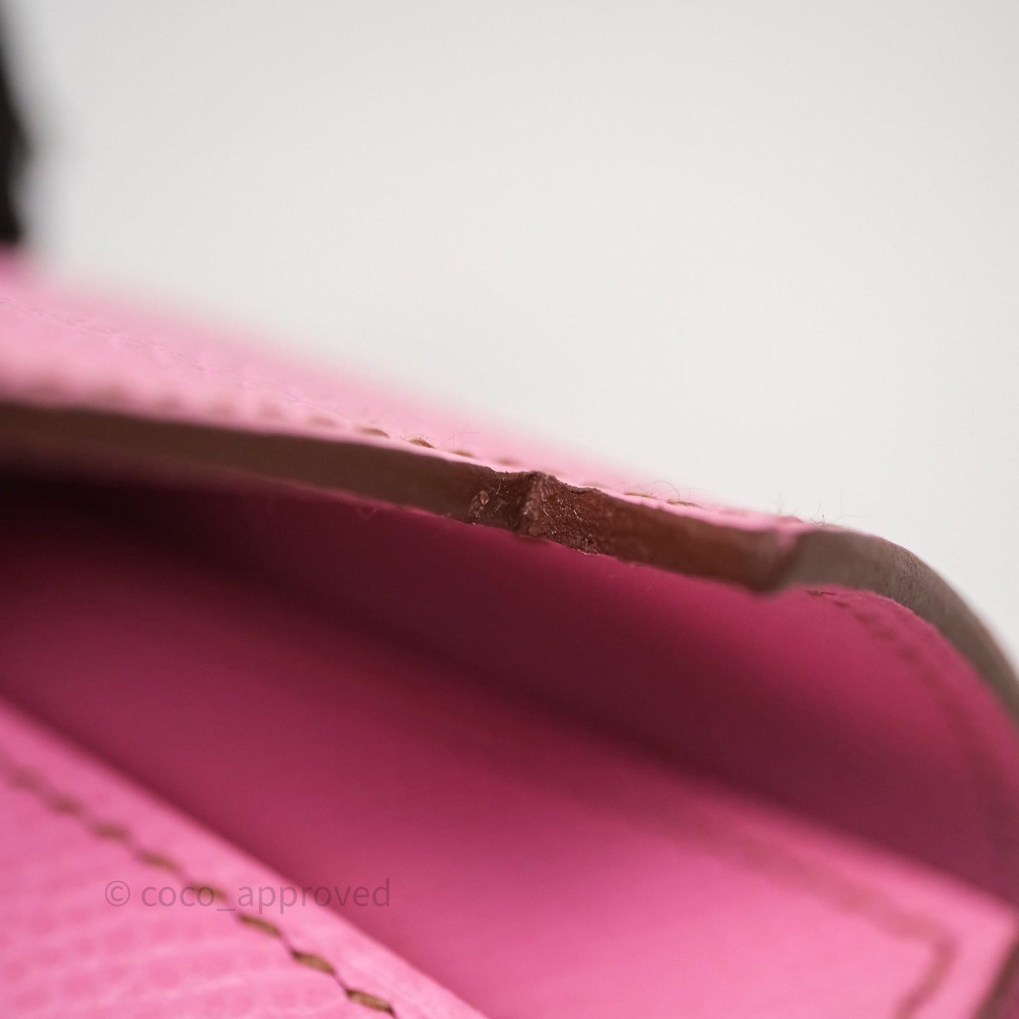 Hermès Kelly Wallet Bubblegum Epsom Palladium Hardware