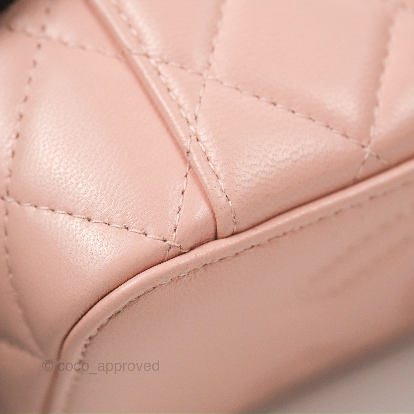Chanel Vanity Rectangular Top Handle Pink Lambskin Gold Hardware