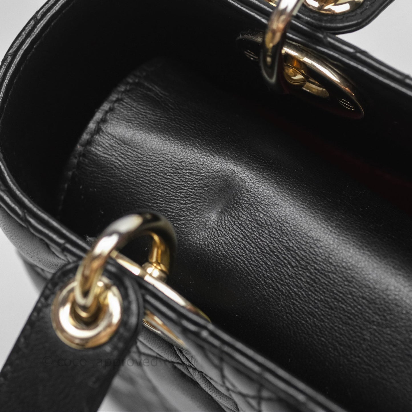 Christian Dior Small Lady Dior My ABCDior Black Cannage Lambskin