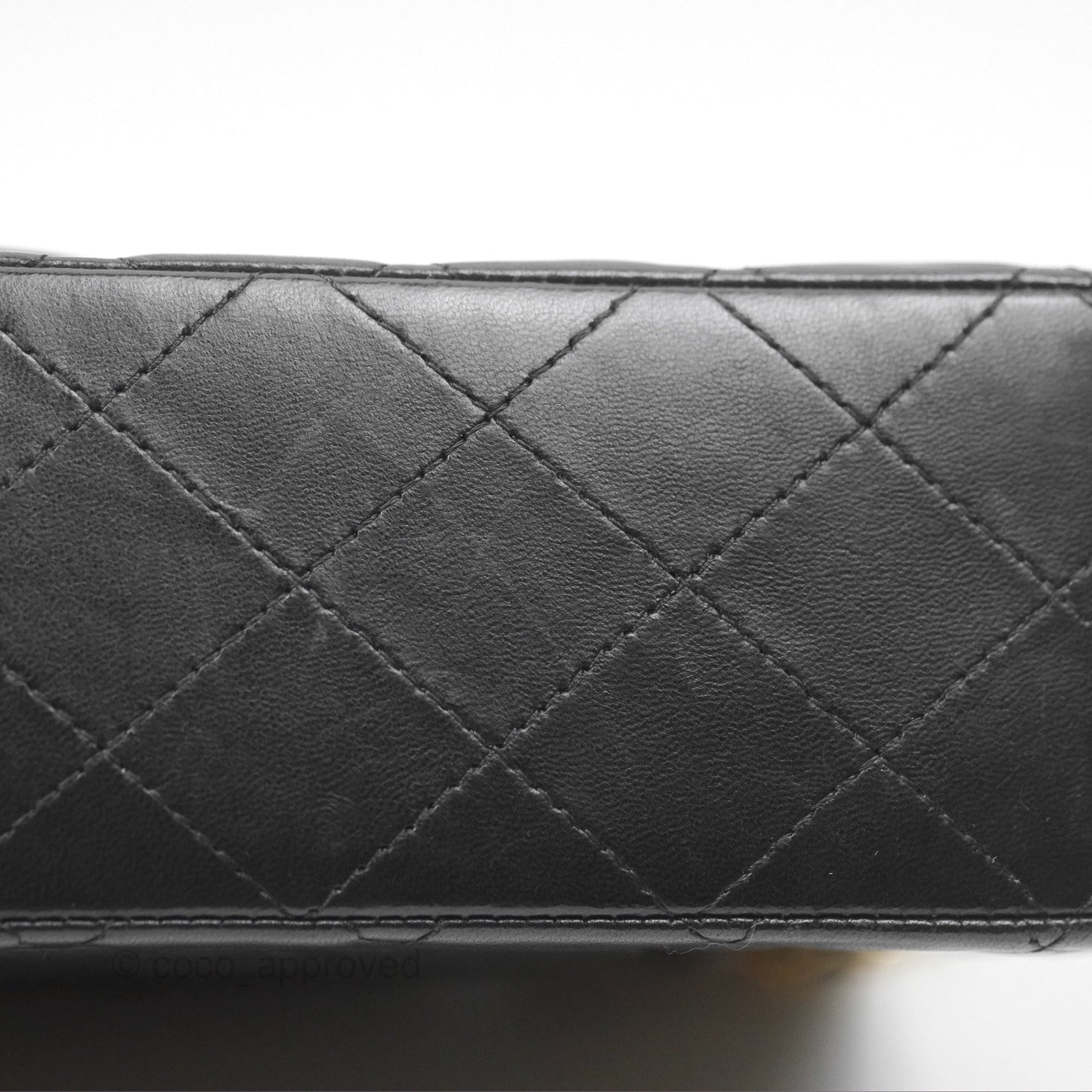 Chanel Classic M/L Medium Flap Quilted Black Lambskin Gold Hardware