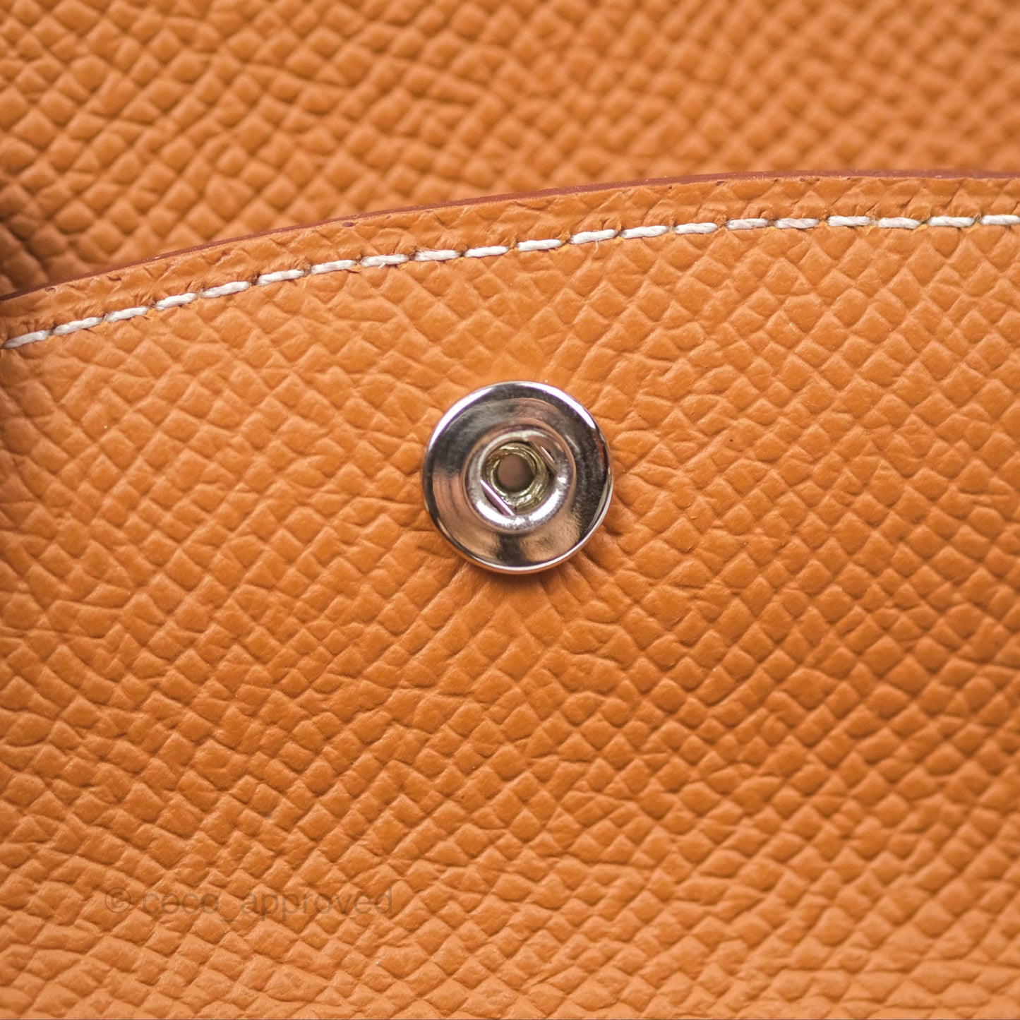 Hermès Bearn Mini Wallet Gold 37 Epsom Palladium Hardware