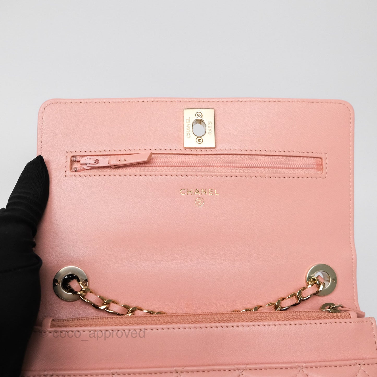 Chanel Trendy CC WOC Quilted Salmon Pink Lambskin Gold Hardware