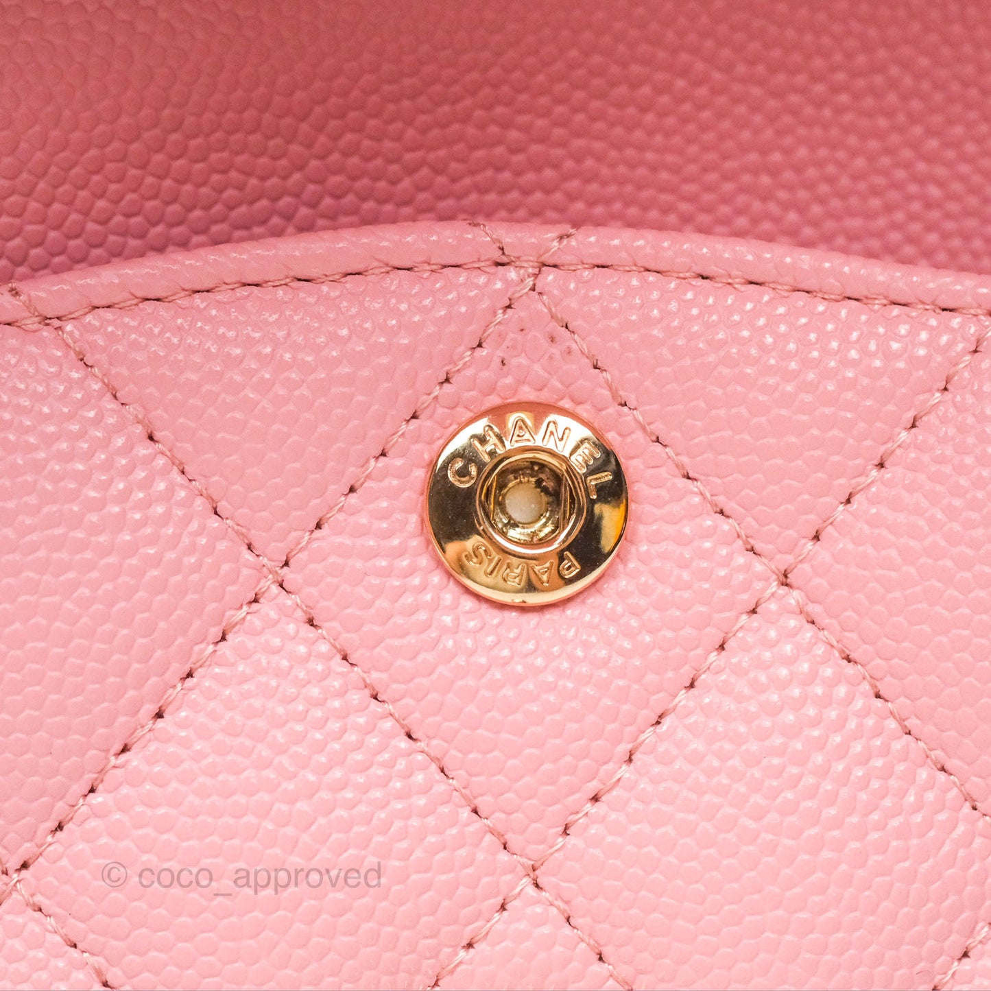 Chanel Small Classic Flap Quilted Sakura Pink Caviar Gold Hardware