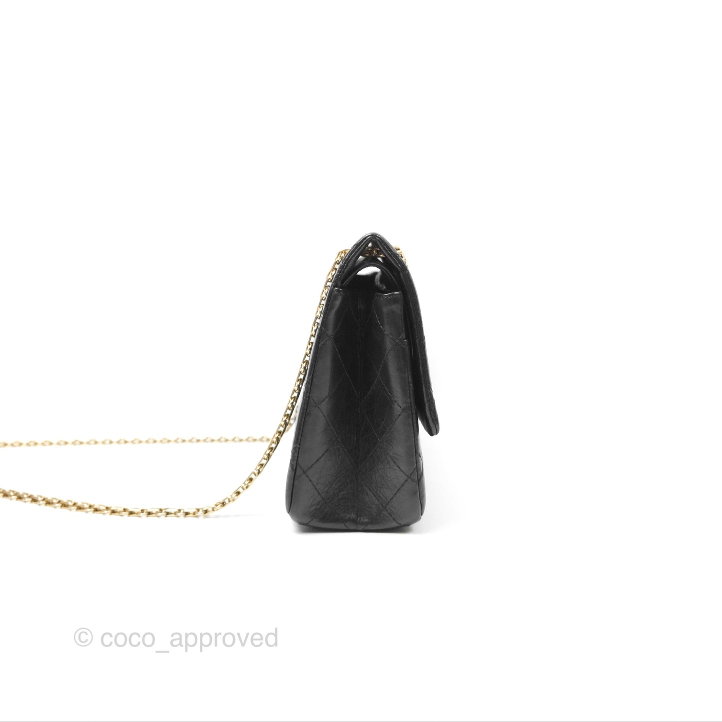 Chanel Reissue 226 Quilted Black Aged Calfskin Aged Gold Hardware