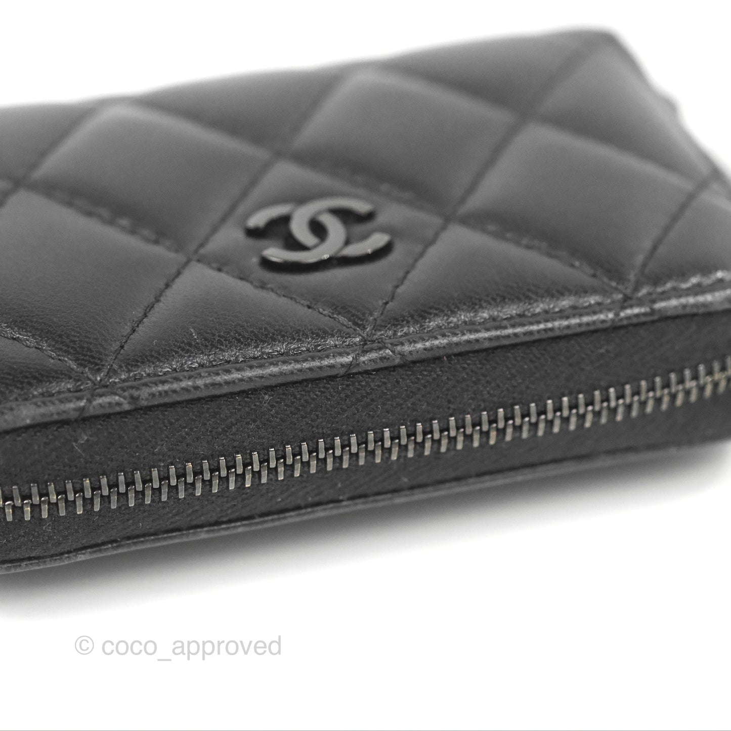 Chanel Classic Zipped Coin Purse So Black Lambskin