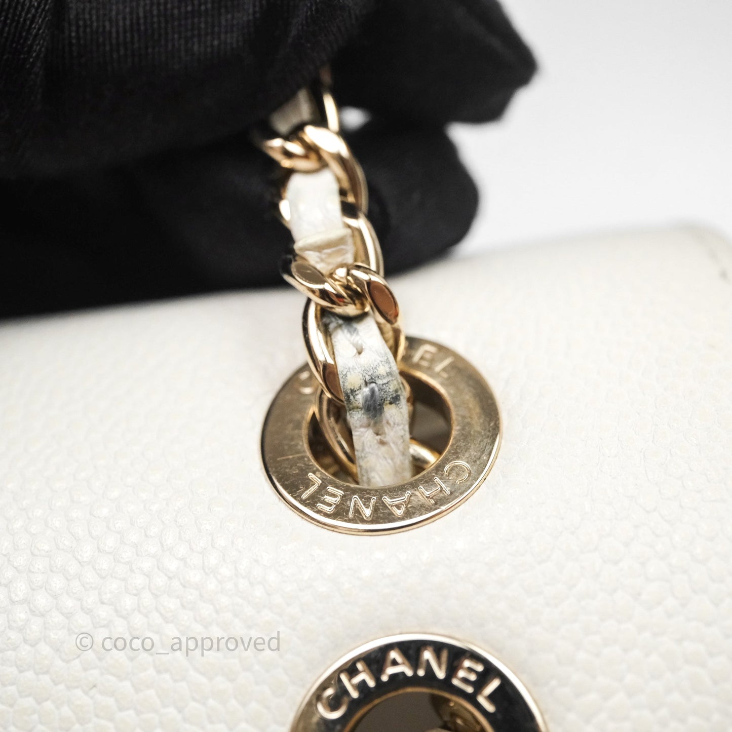 Chanel Quilted Business Affinity Backpack Ivory White Caviar Gold Hardware