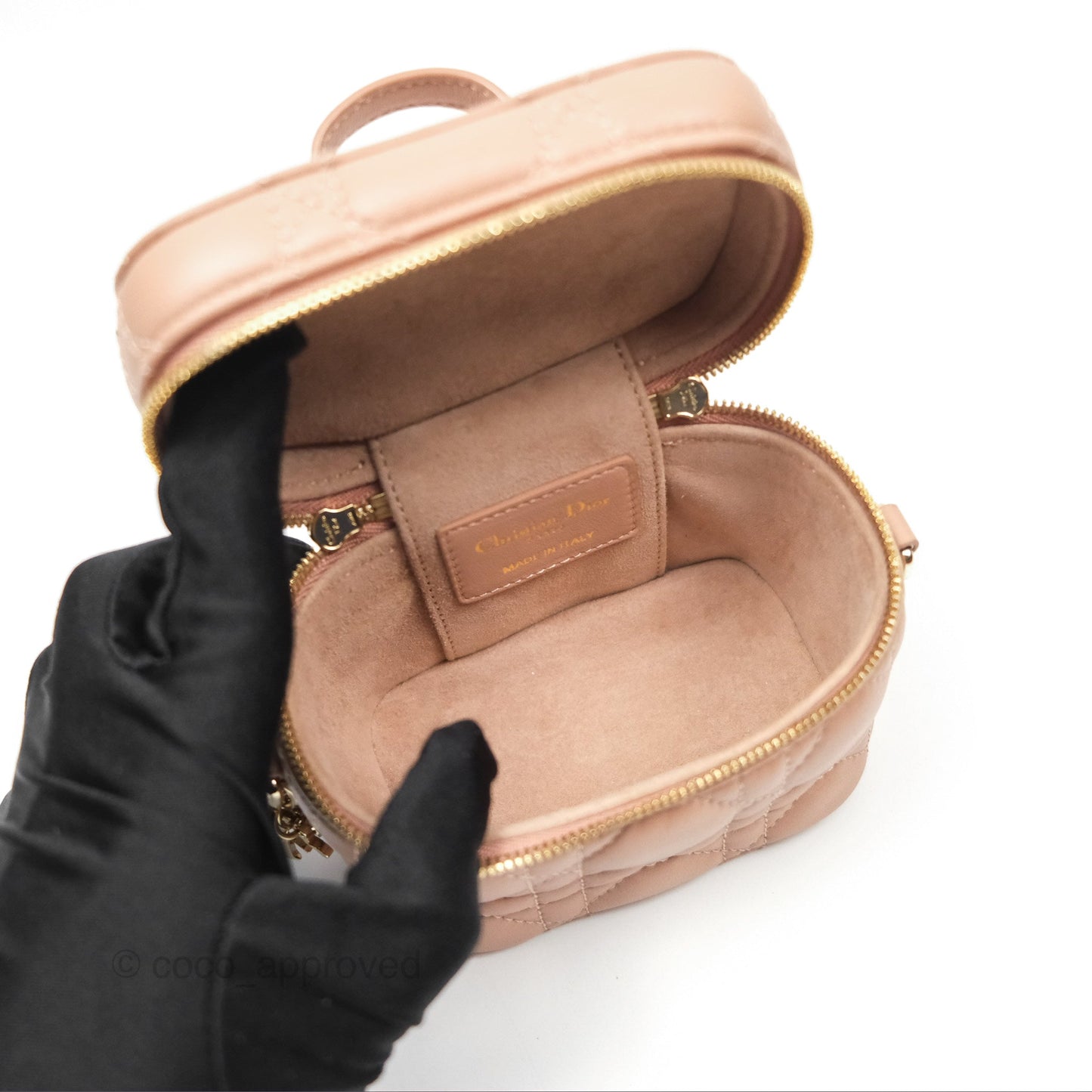 Christian Dior Micro Lady Dior Vanity Case Pink Cannage Lambskin