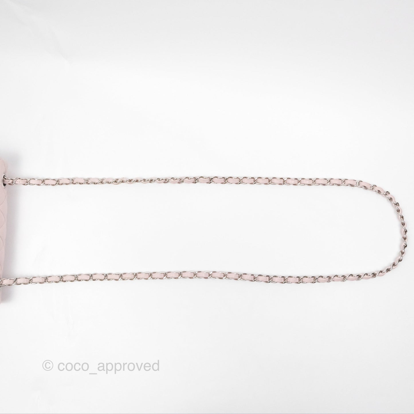 Chanel Quilted Mini Rectangular Light Pink Lambskin Silver Hardware
