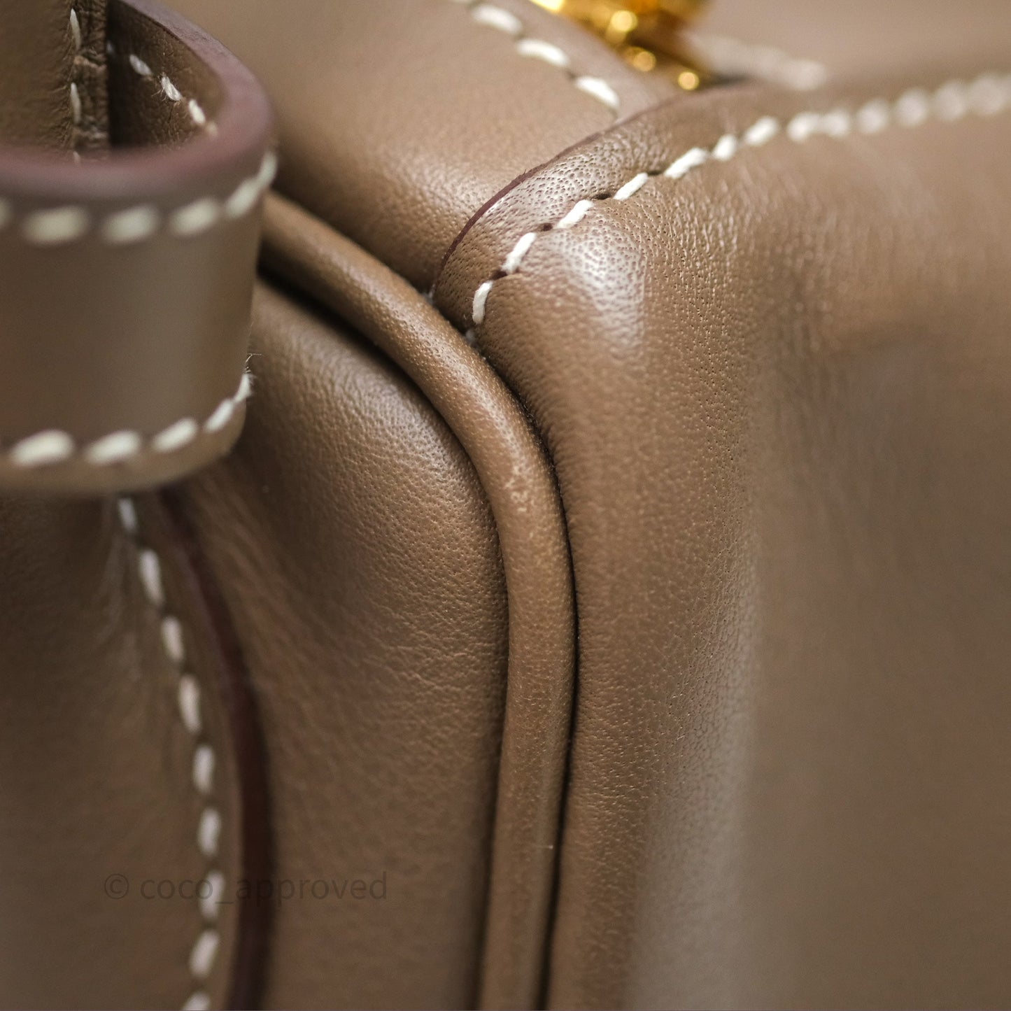Hermès Lindy 30 Etoupe 18 Swift Gold Hardware