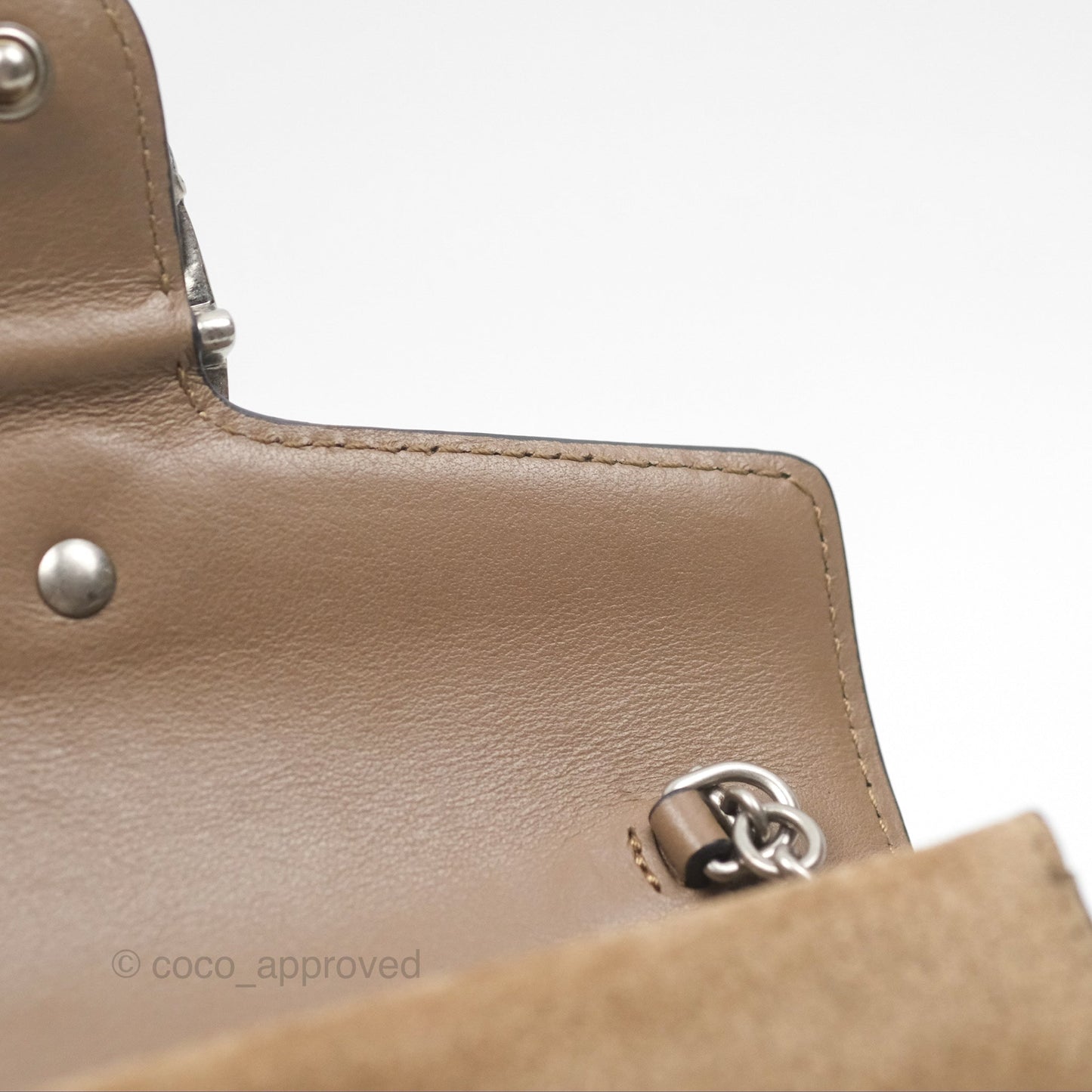 Gucci Dionysus GG Supreme Super Mini Crossbody Bag Ruthenium Hardware