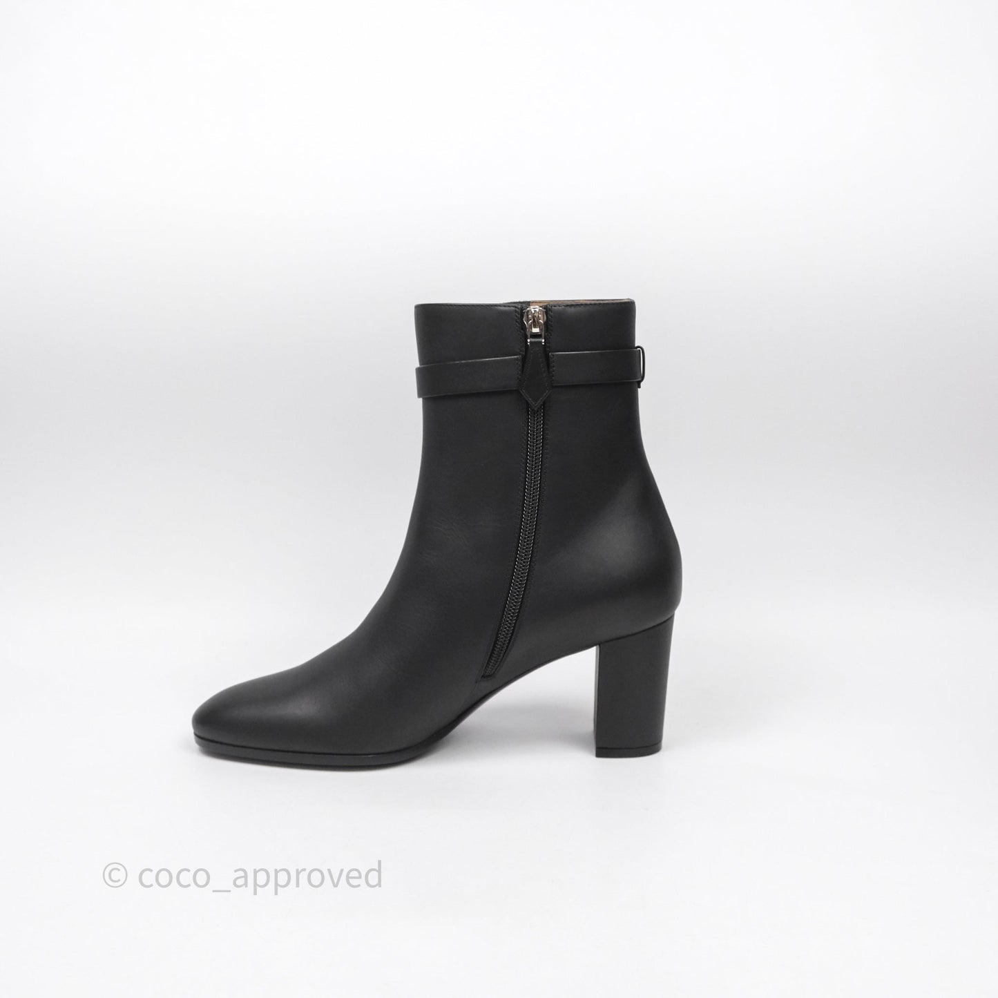 Hermes Saint Germain Ankle Boot Noir Size 39