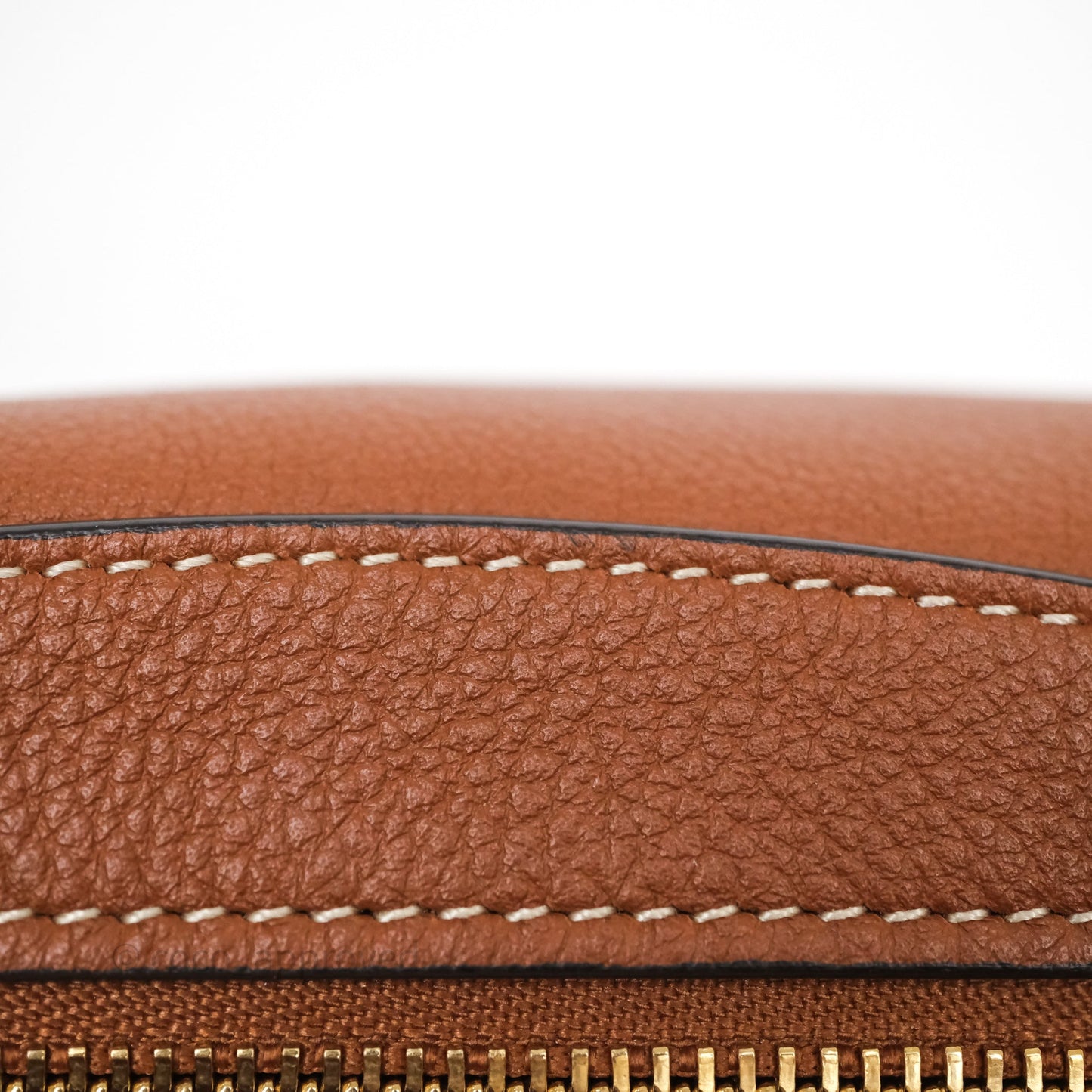 Celine Mini Romy Shoulder Bag Tan Calfskin Gold Hardware