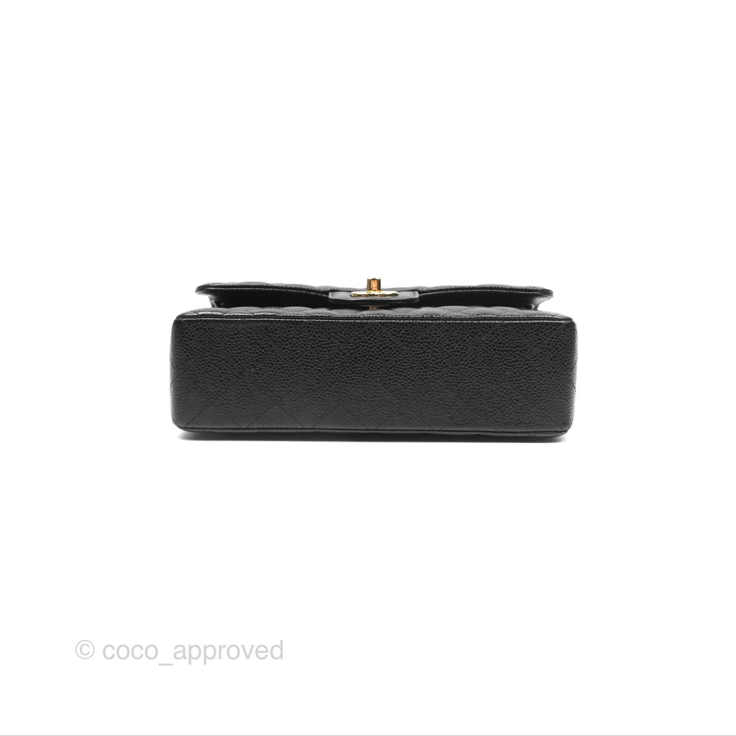 Chanel Small Classic Flap Quilted Black Caviar Gold Hardware
