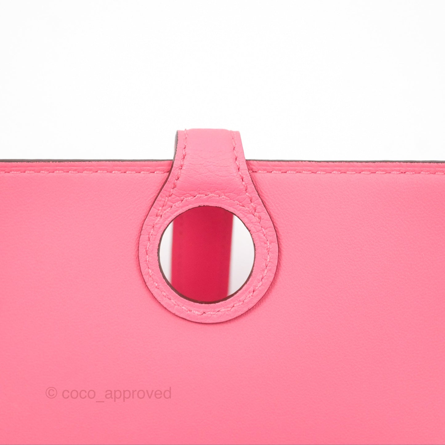 Hermes Dogon Compact Wallet Rose Azalée Evercolor Palladium Hardware