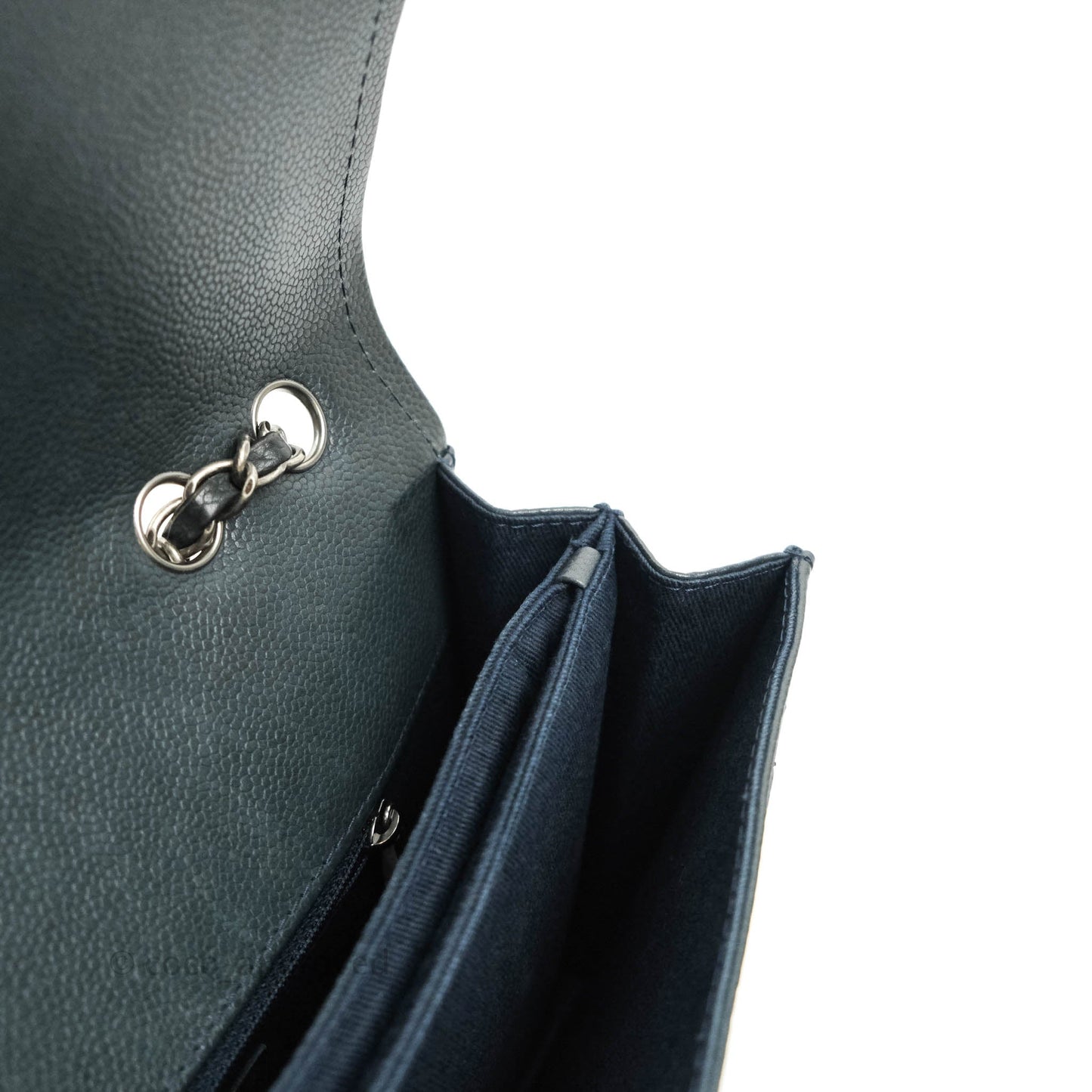 Chanel Medium Flap Caviar Ruthenium Hardware