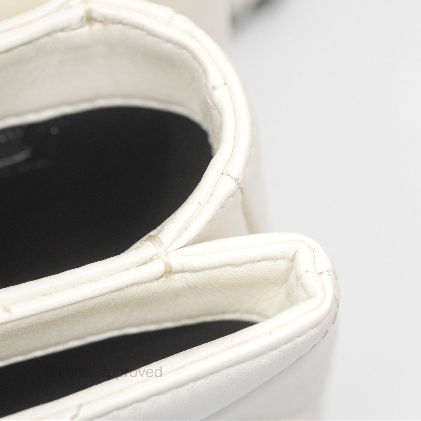 Chanel Trendy CC Small White Lambskin Black Hardware