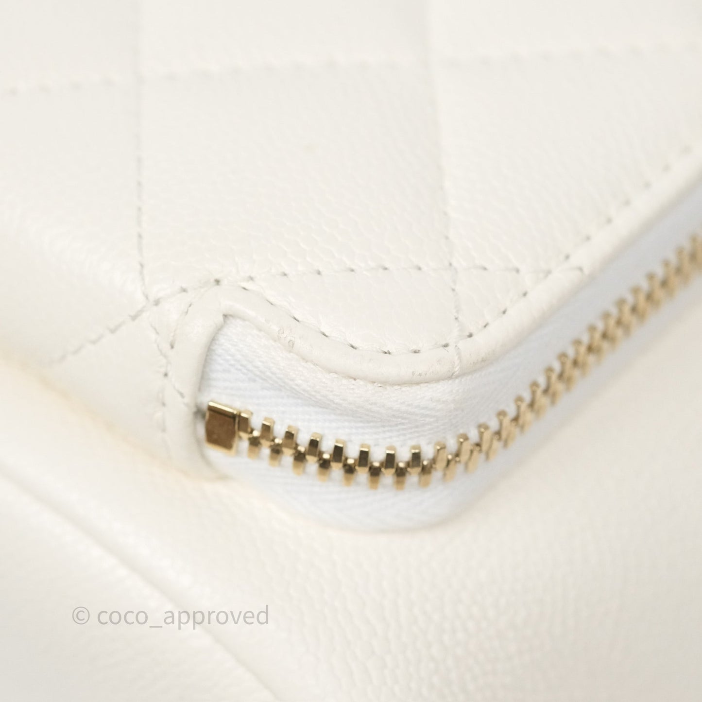 Chanel Quilted Business Affinity Backpack Ivory White Caviar Gold Hardware