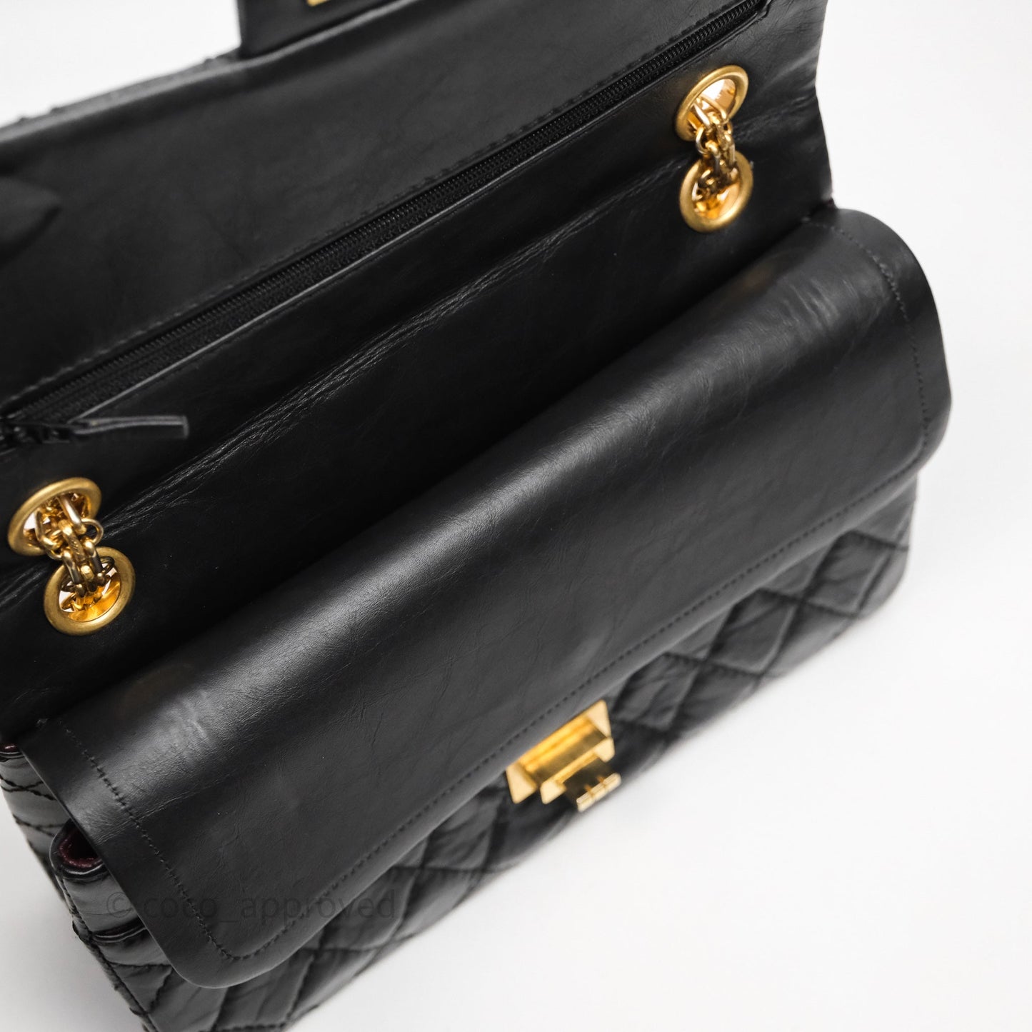 Chanel Reissue 225 Flap Black Aged Calfskin Gold Hardware