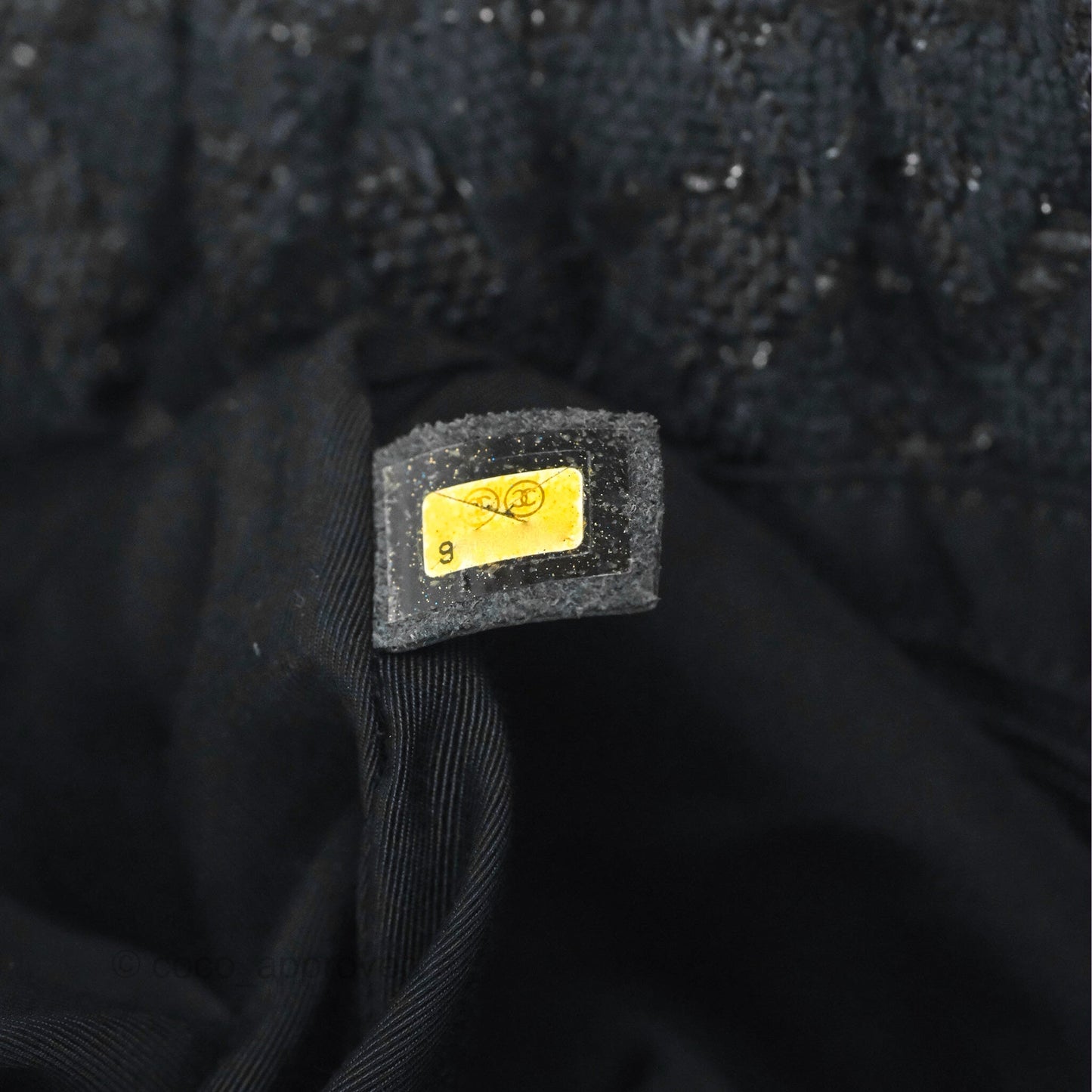 Chanel Tweed Boucle Knitting Bag Black Silver Hardware