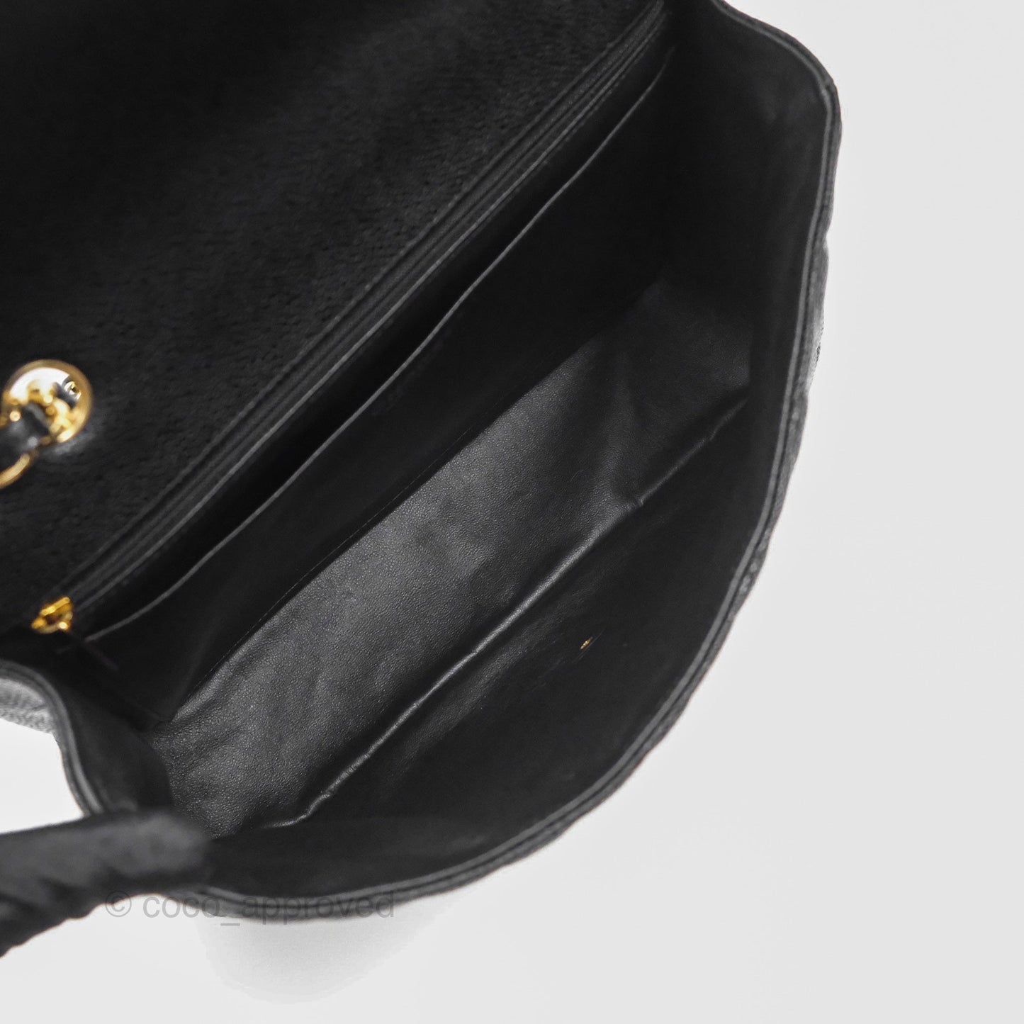 Chanel Jumbo Single Flap Black Caviar Gold Hardware