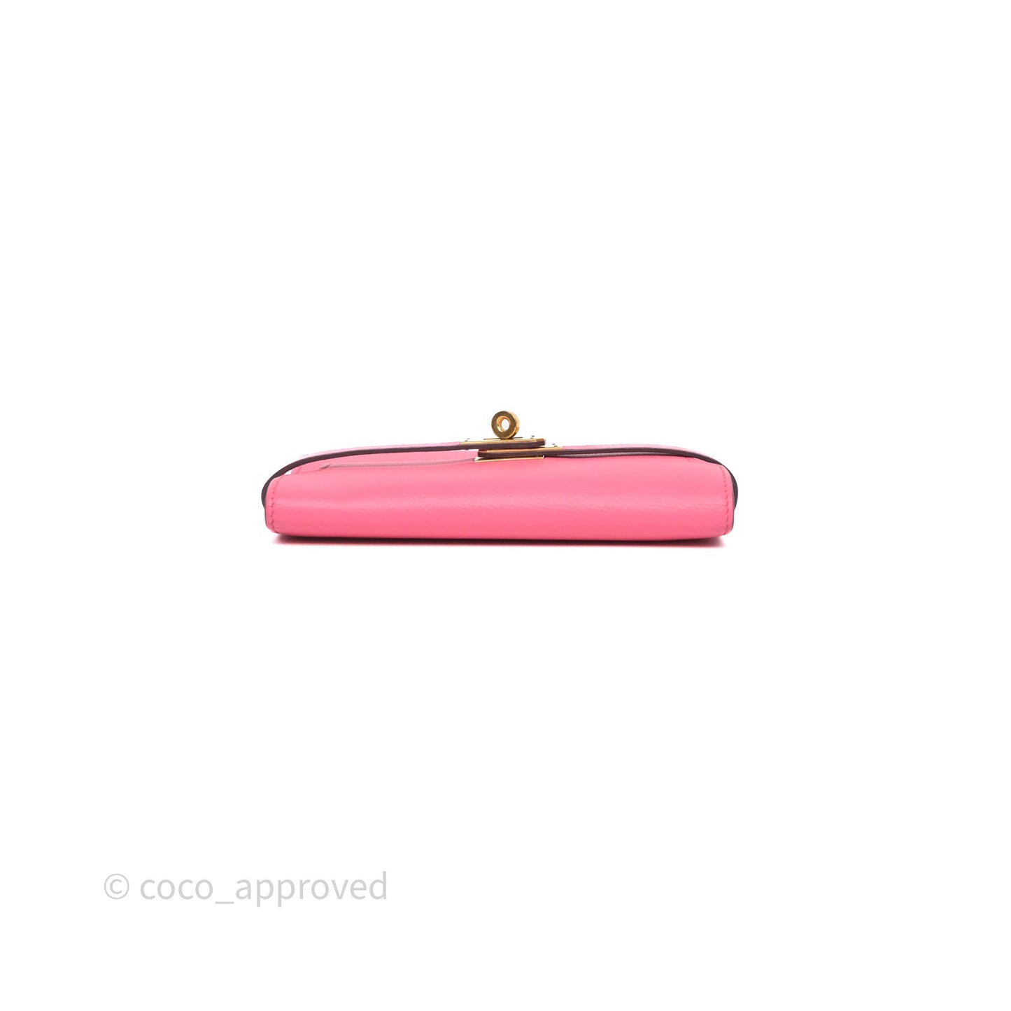 Hermès Kelly Depliant Medium Wallet Rose Epsom Gold Hardware