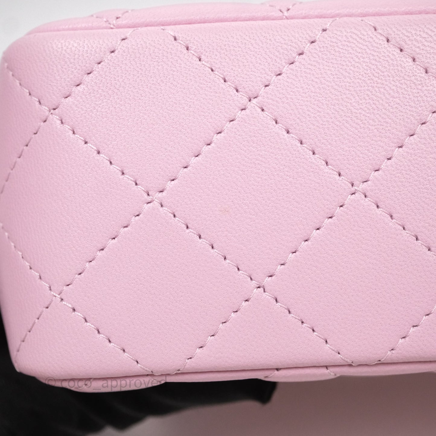 Chanel Top Handle Mini Rectangular Flap Pink Lambskin Gold Hardware