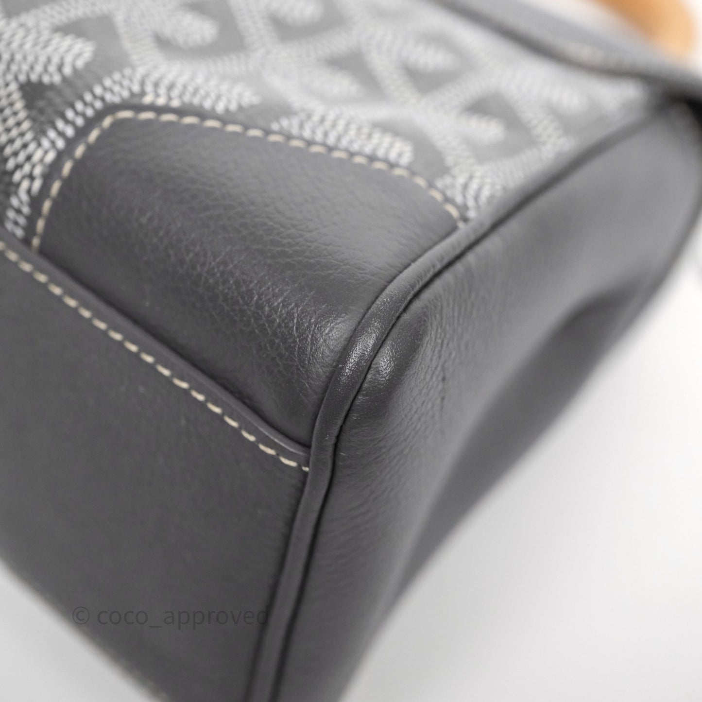 Goyard Saïgon Mini Bag Chevroches Calfskin Grey Silver Hardware