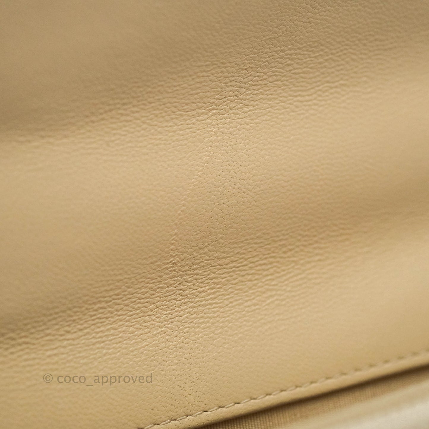 Chanel 19 Quilted Wallet on Chain WOC Beige Goatskin Mixed Hardware
