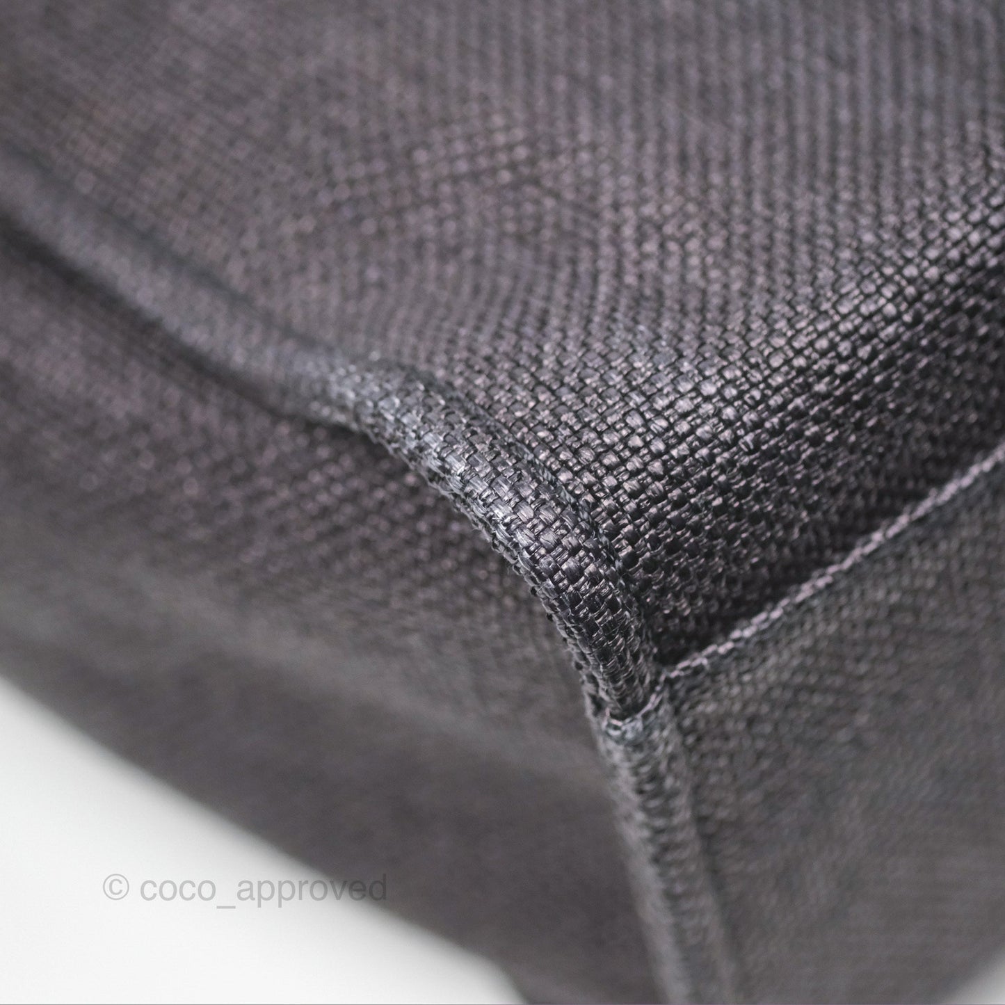 Chanel Large Deauville Black Raffia Gold Hardware
