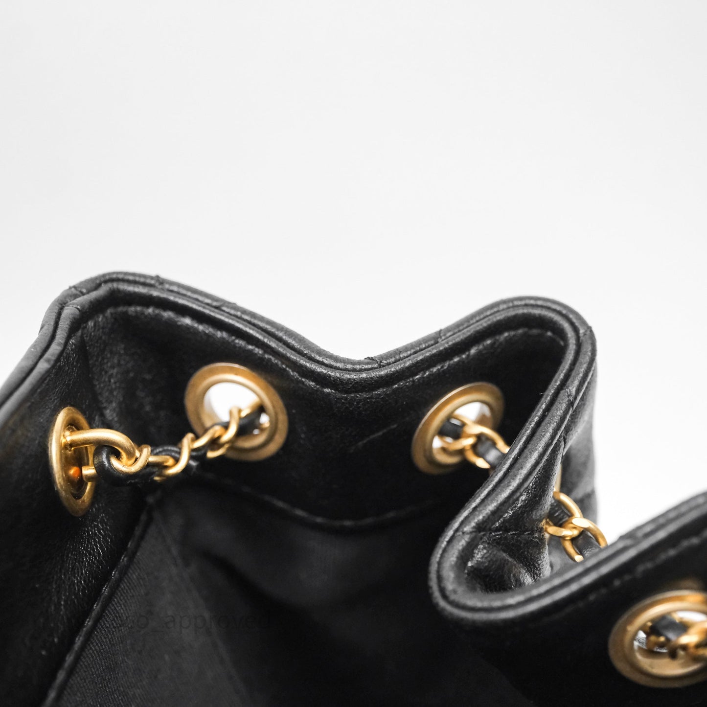 Chanel Backpack Black Calfskin Aged Gold Hardware