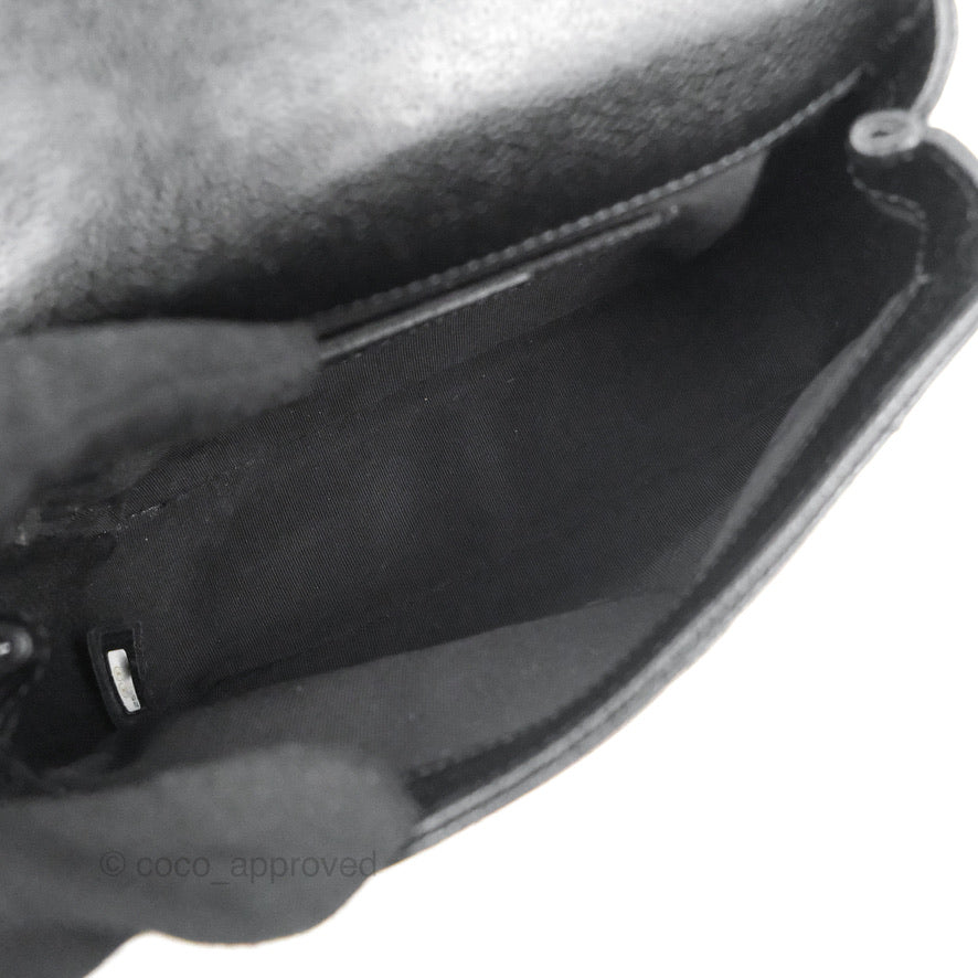 Chanel Quilted Mini Square Flap Bag So Black Caviar Incognito
