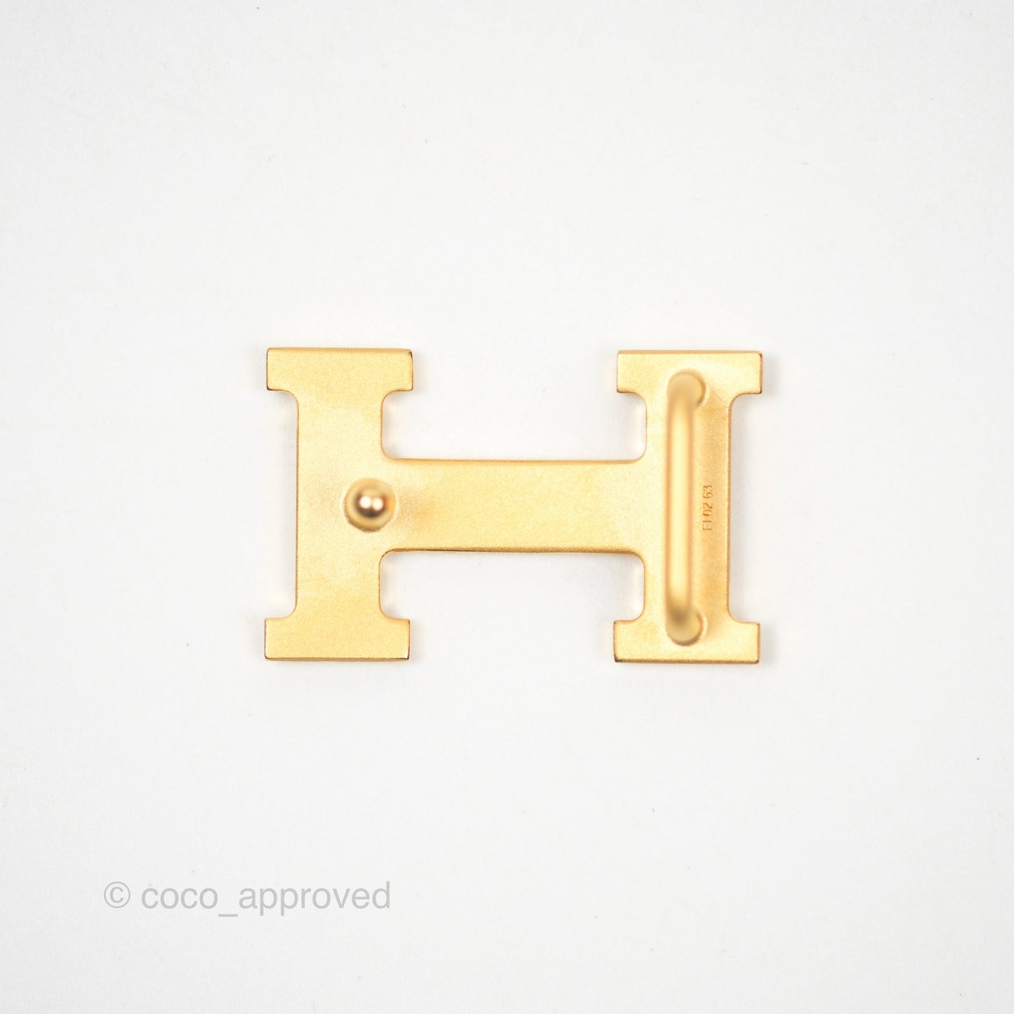 Hermès H Constance Mini Belt Buckle & Reversible Mauve Pale 09/ Gold 37 Swift / Epsom Gold Hardware