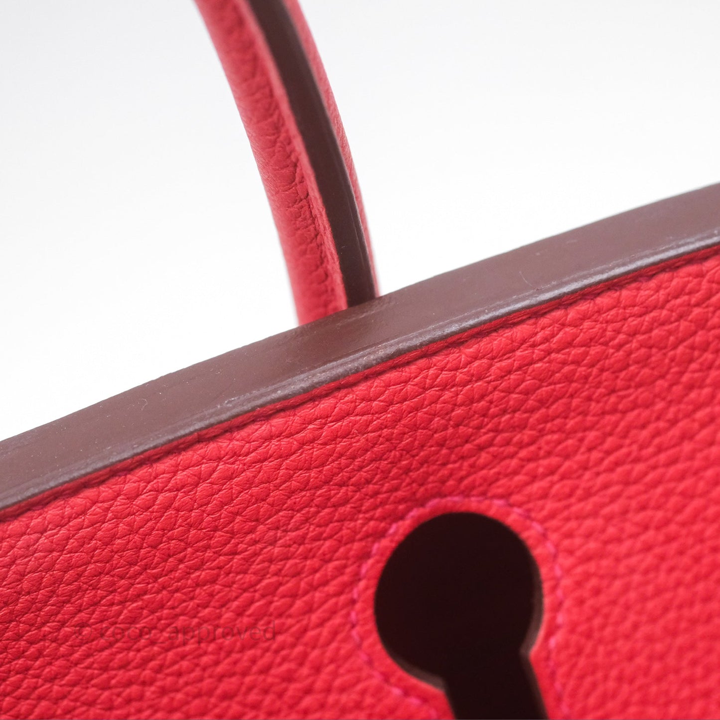 Hermès Birkin 30 Retourne Geranium D5 Togo Gold Hardware