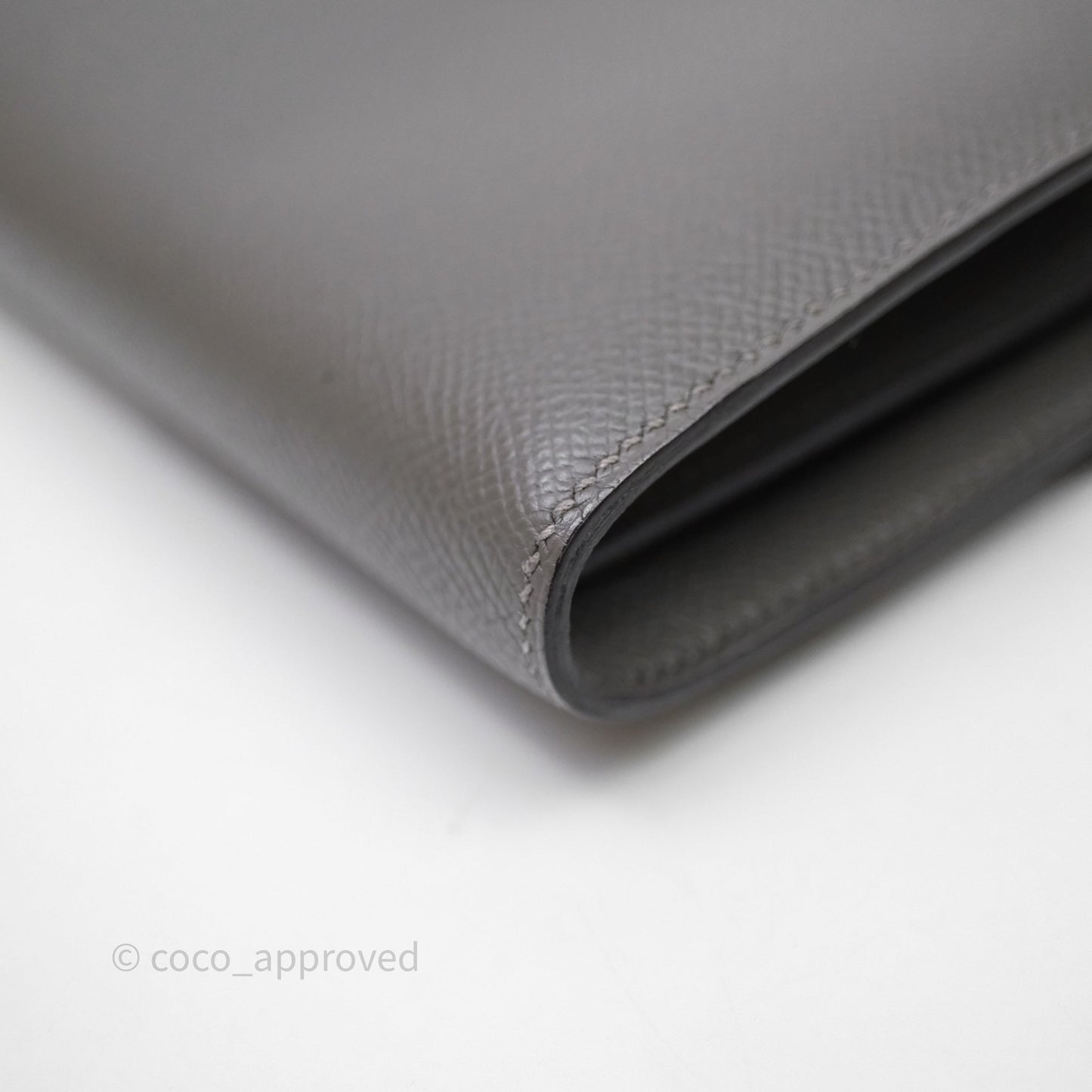 Hermès Constance Long To Go Wallet Gris Meyer 0L Epsom Gold Hardware