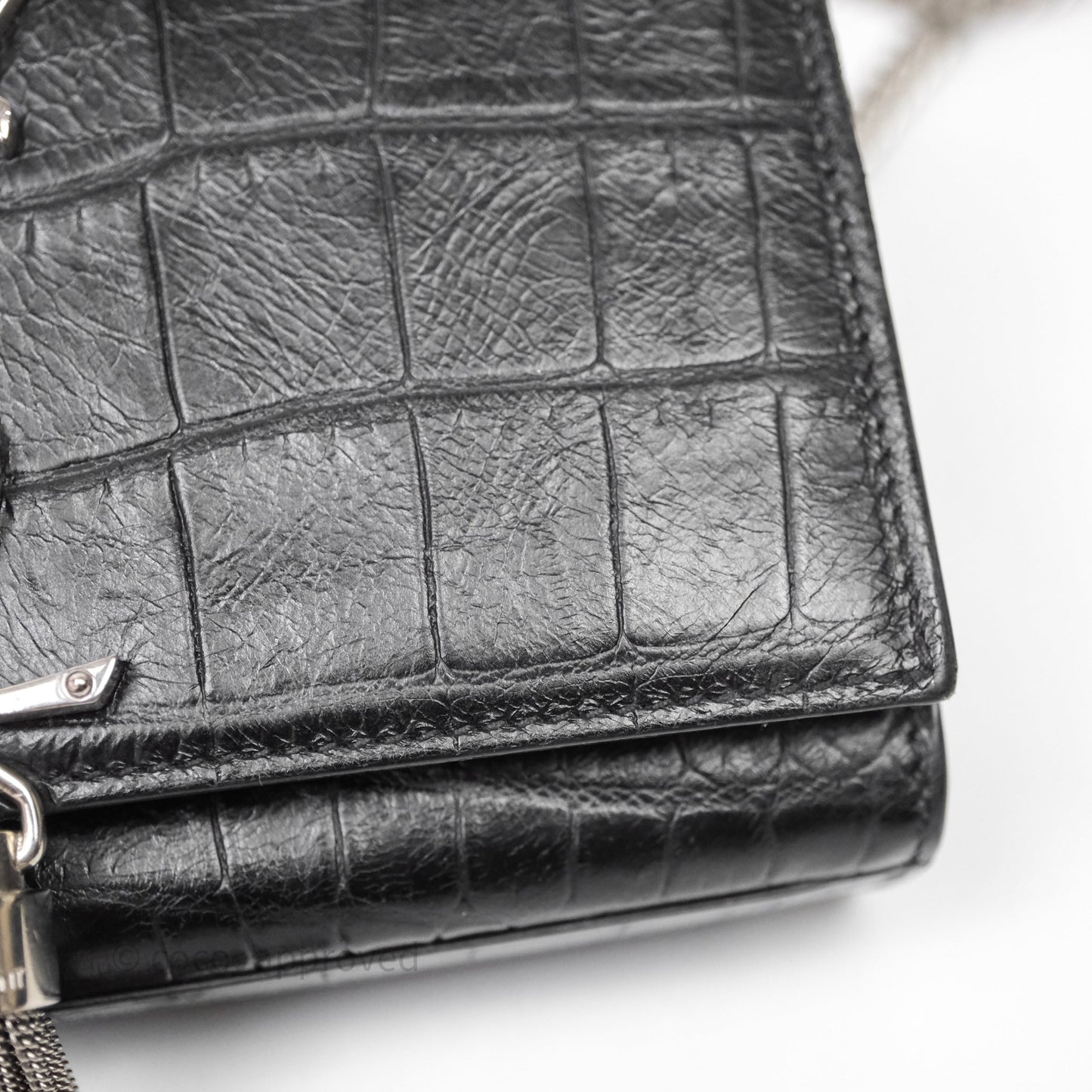 Saint Laurent Kate Tassel Bag Black Silver Hardware