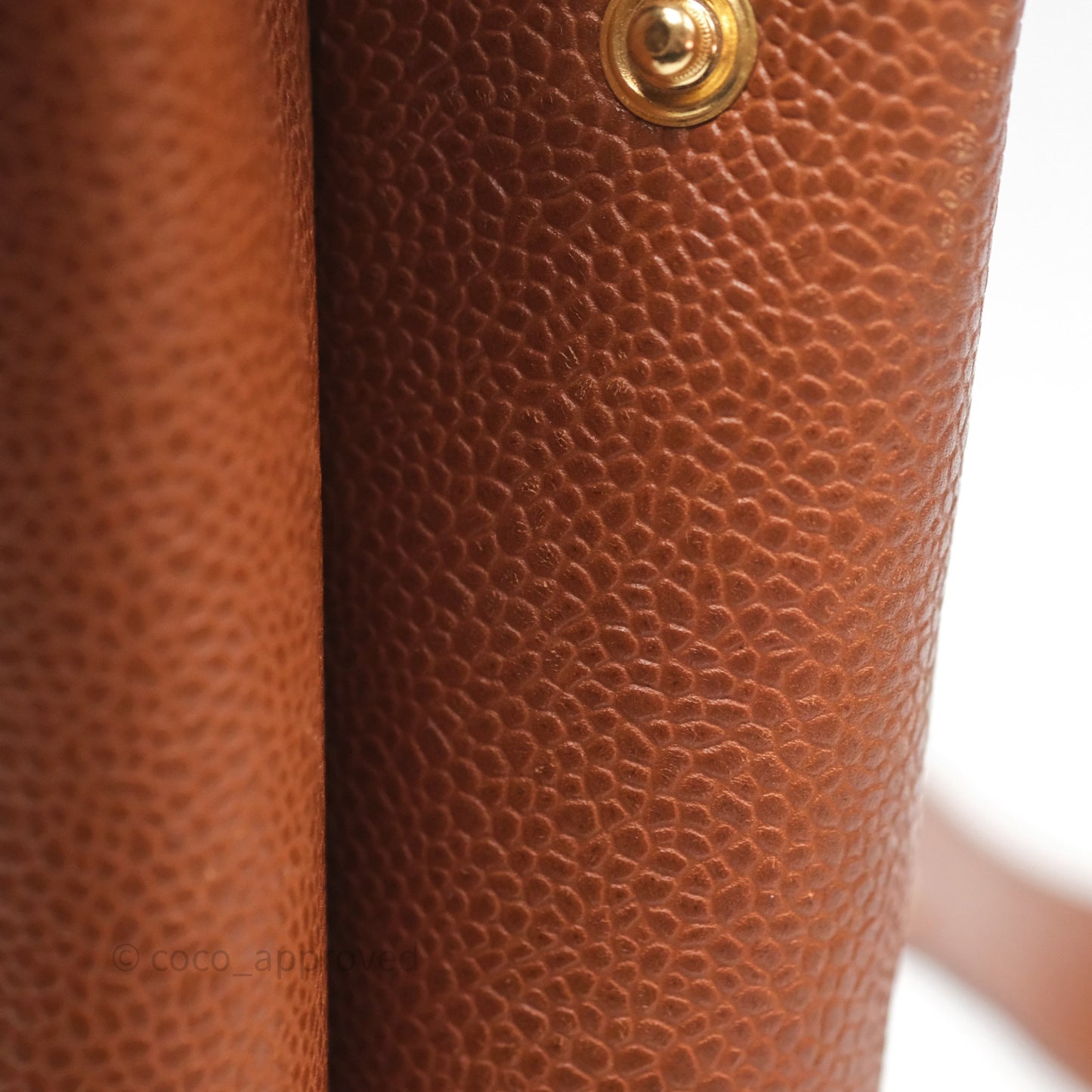 Chanel Vintage Tote Caramel Caviar 24K Gold Hardware