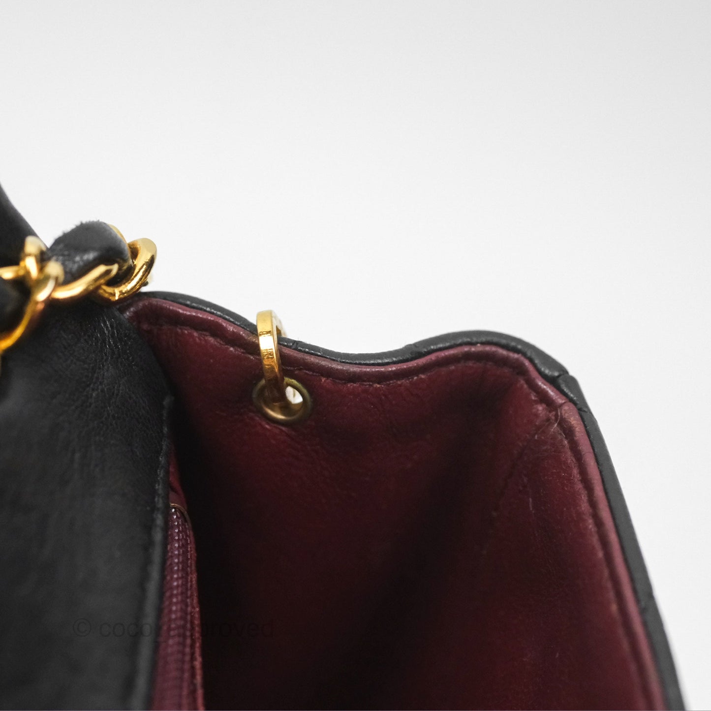 Chanel Vintage Mini Square Black Lambskin 24K Gold Hardware