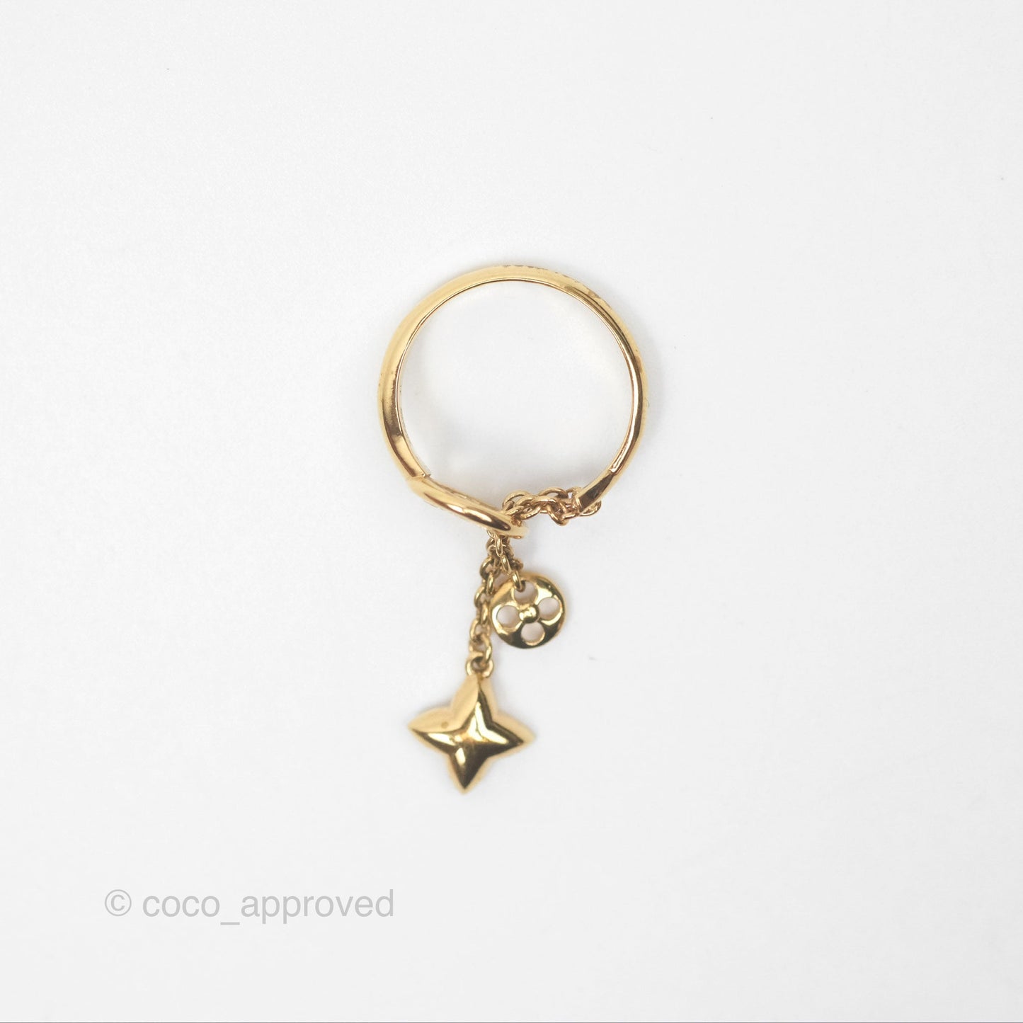 Louis Vuitton My Blooming Strass Ring Gold Tone