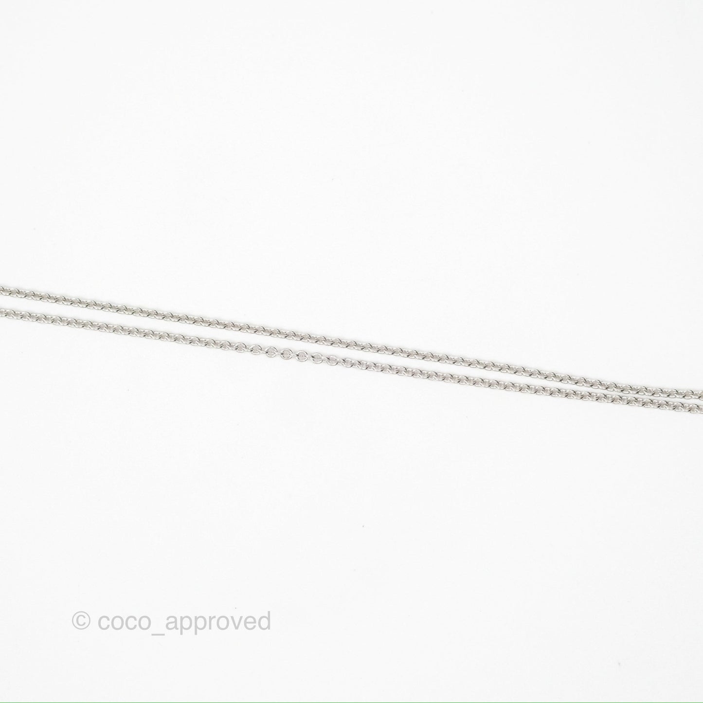 Hermes Kelly Cadenas Pendant White Gold Necklace