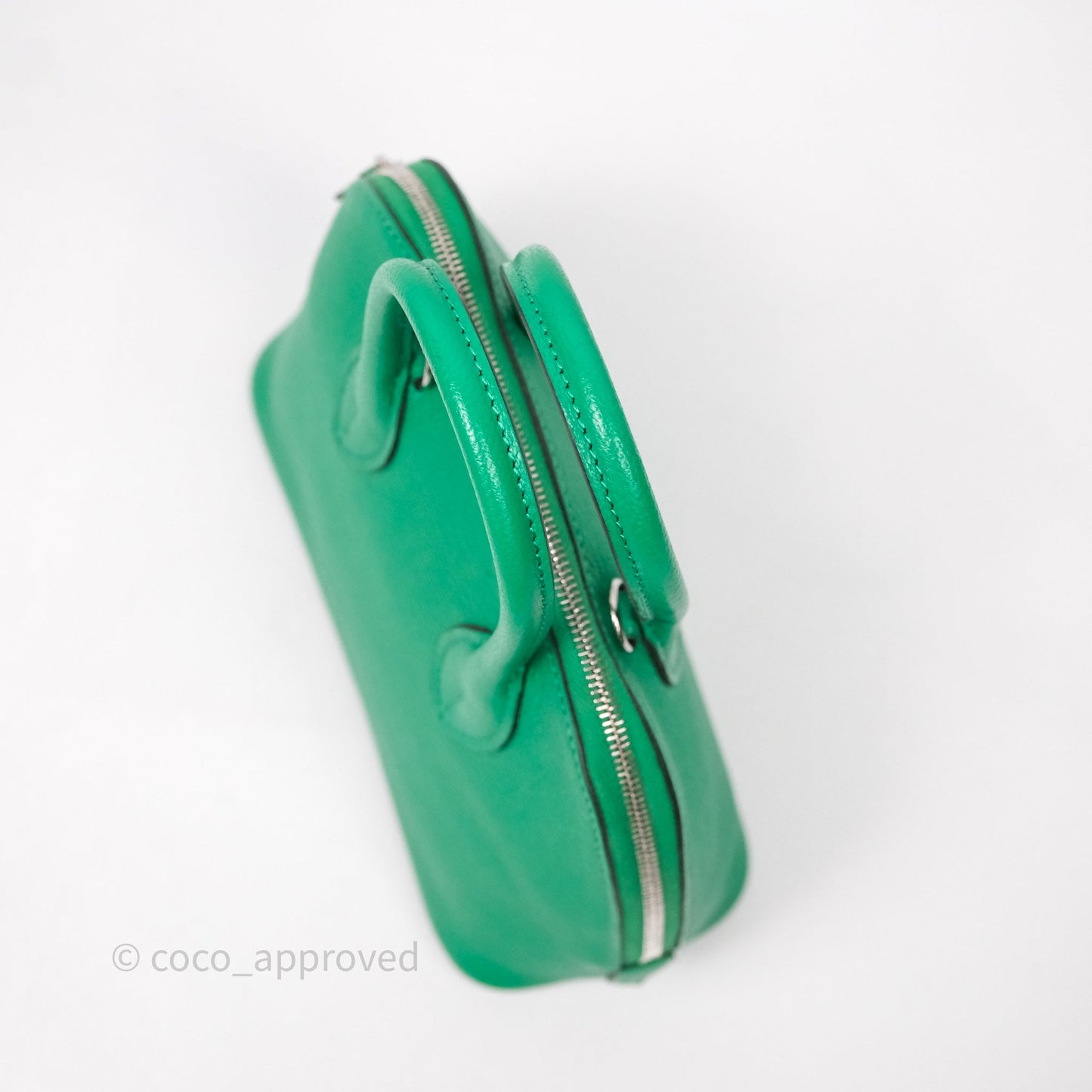 Hermès Bolide Mini 1923 Menthe 6W Chèvre Mysore Palladium Hardware