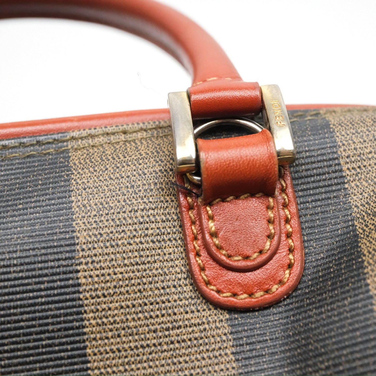 Fendi Mini Vintage Striped Boston Bag